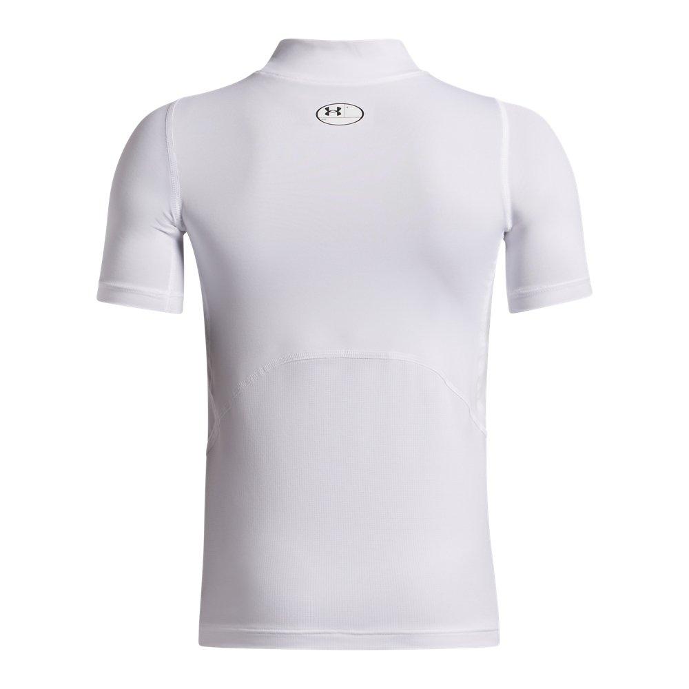 Under Armour Big Boys' HeatGear Mock Short Sheeve Shirt - White - WHITE Thumbnail View 6