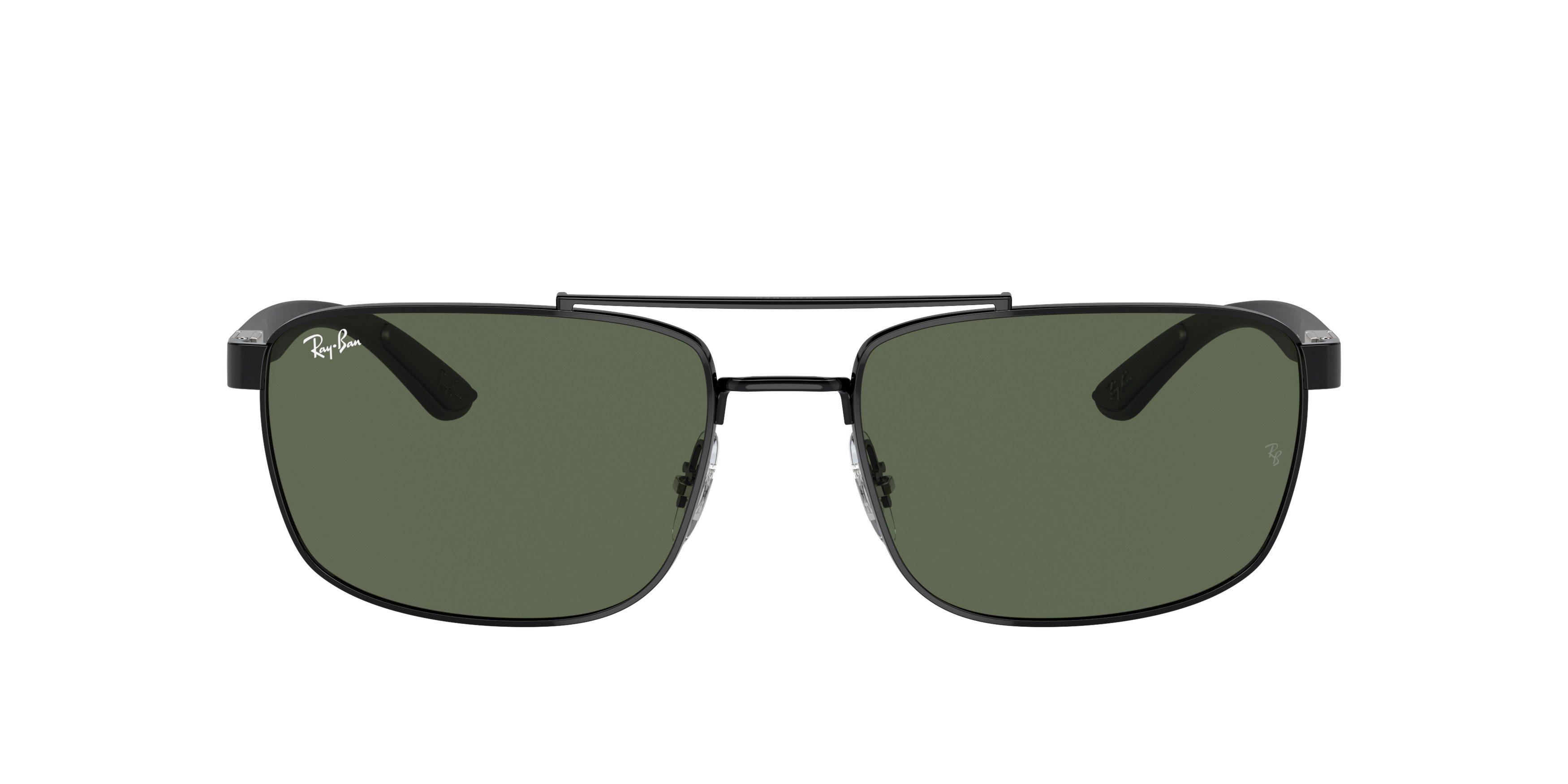 Ray-Ban 0RB3737 Sunglasses - BLACK/GREEN Thumbnail View 3