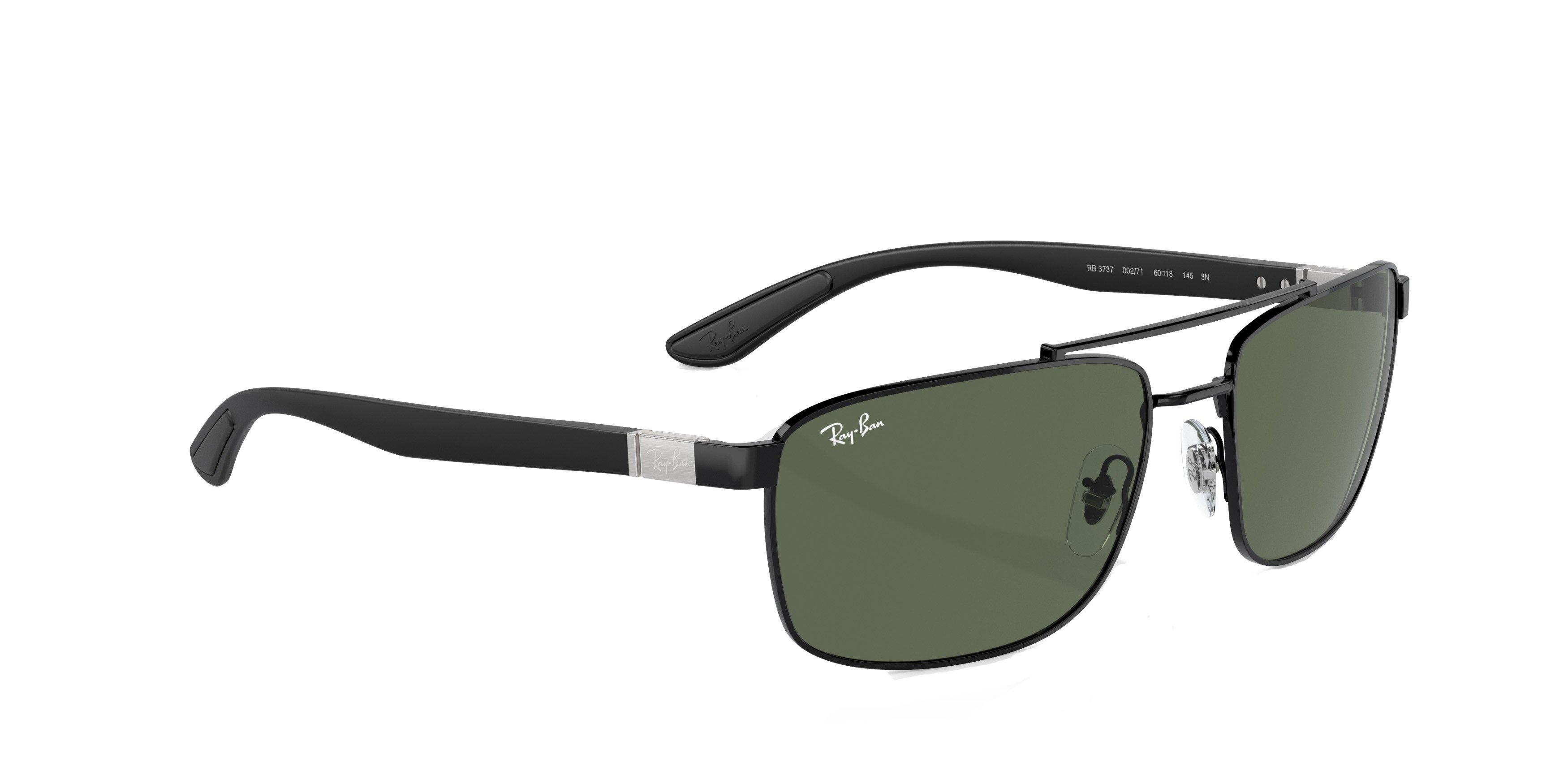 Ray-Ban 0RB3737 Sunglasses - BLACK/GREEN Thumbnail View 4