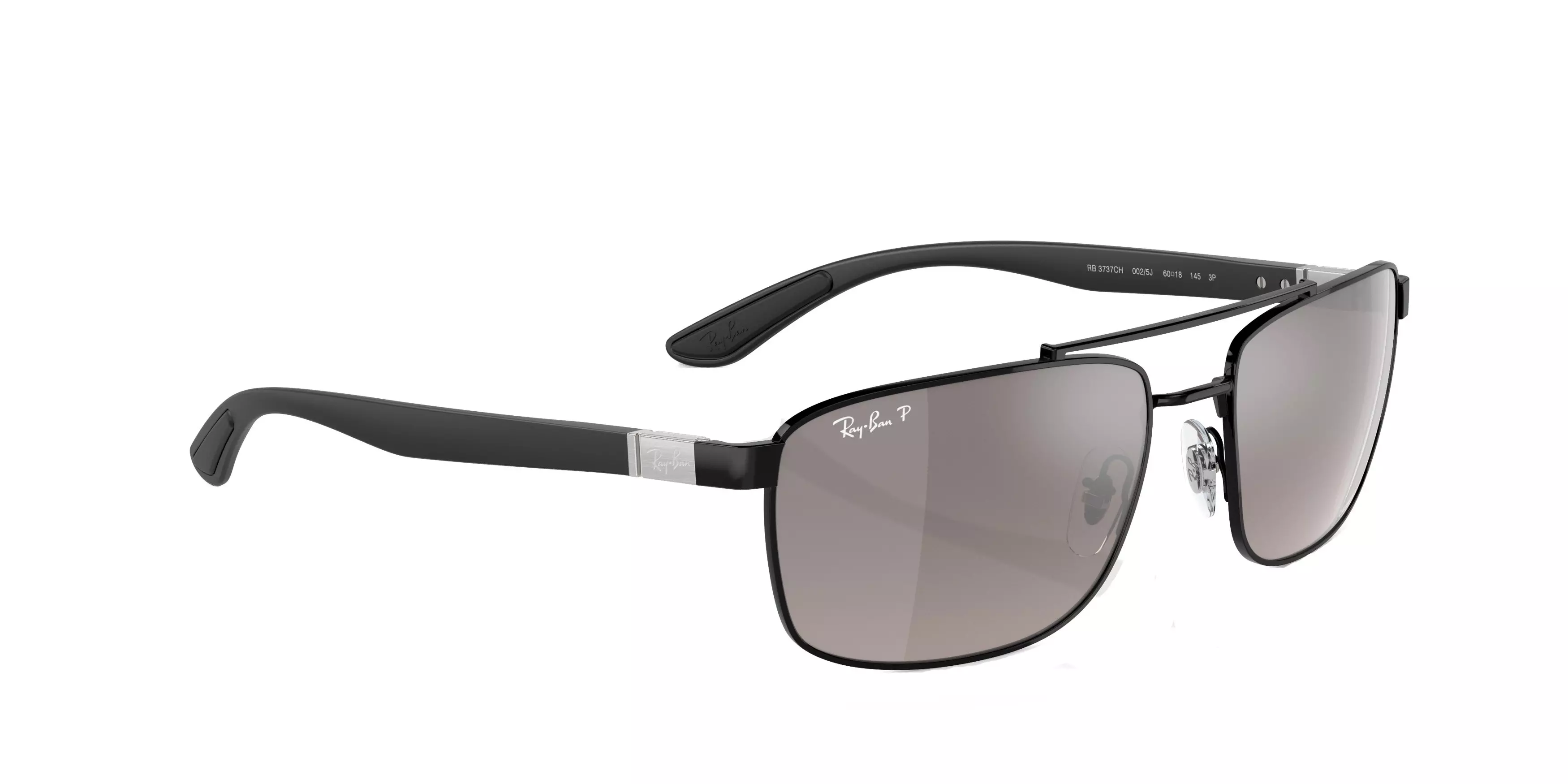 Ray-Ban 0RB3737CH Chromance Sunglasses - BLACK/SILVER