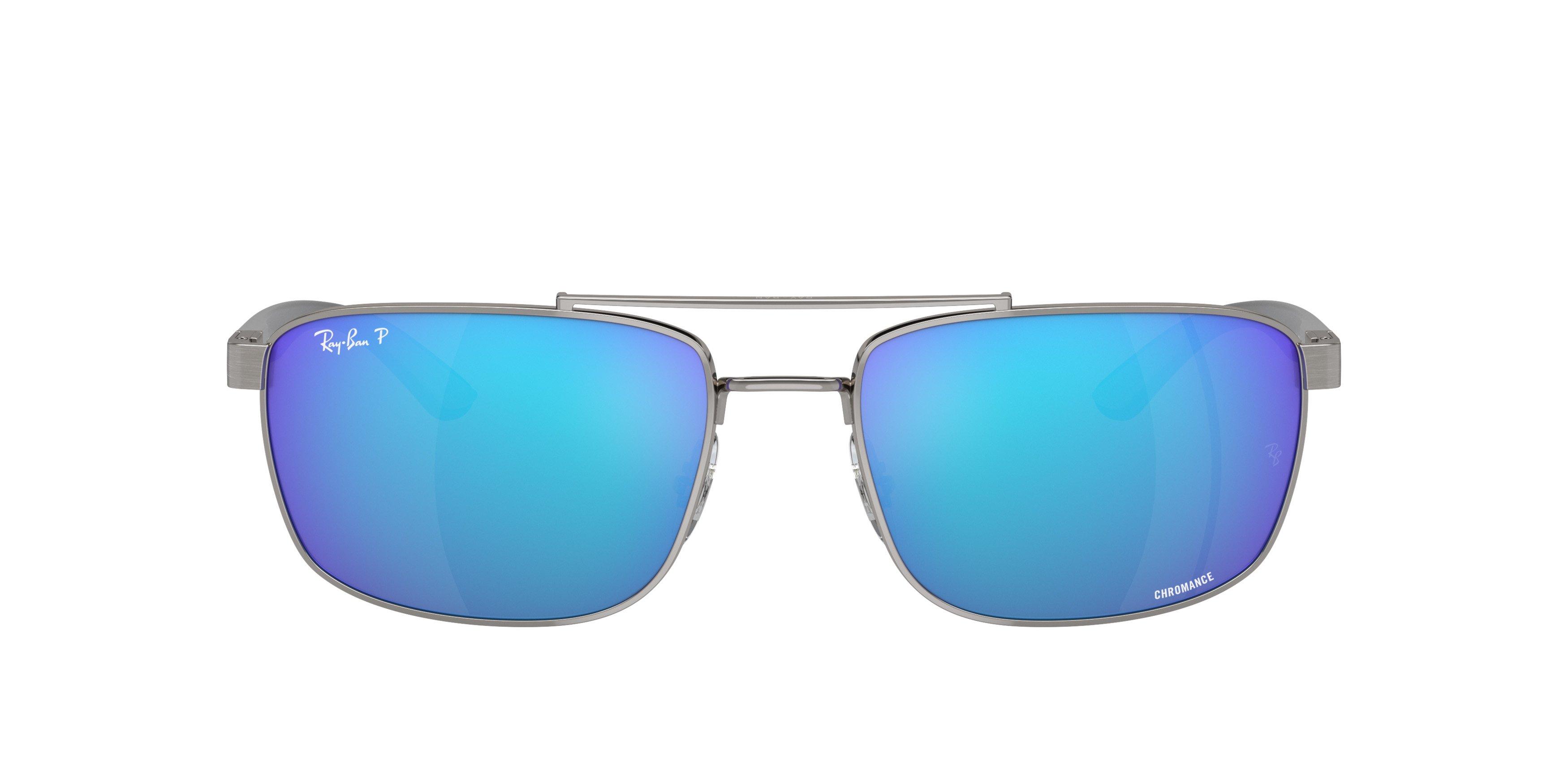 Ray-Ban 0RB3737CH Chromance Sunglasses - GREY/BLUE Thumbnail View 3