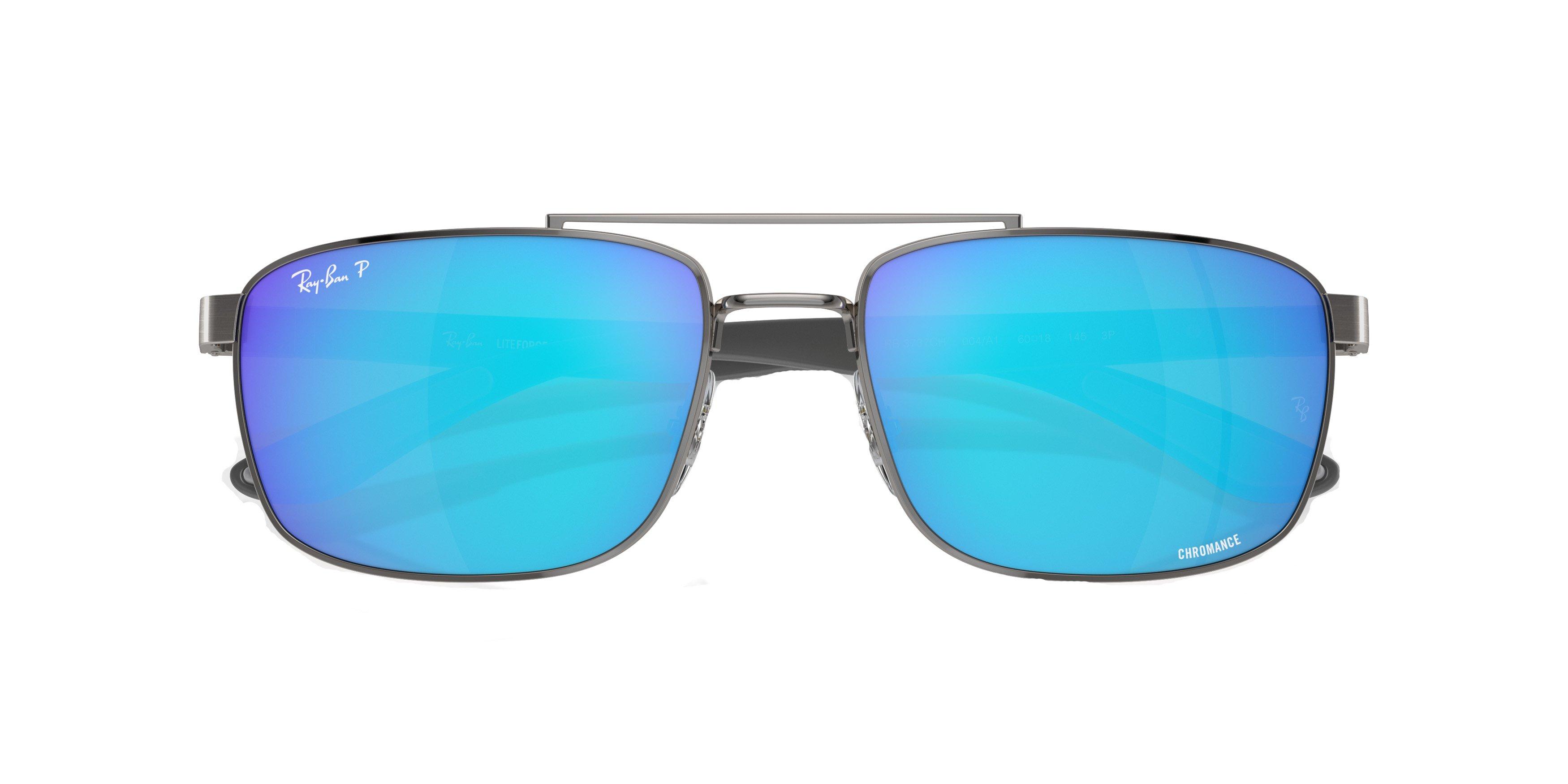 Ray-Ban 0RB3737CH Chromance Sunglasses - GREY/BLUE Thumbnail View 6