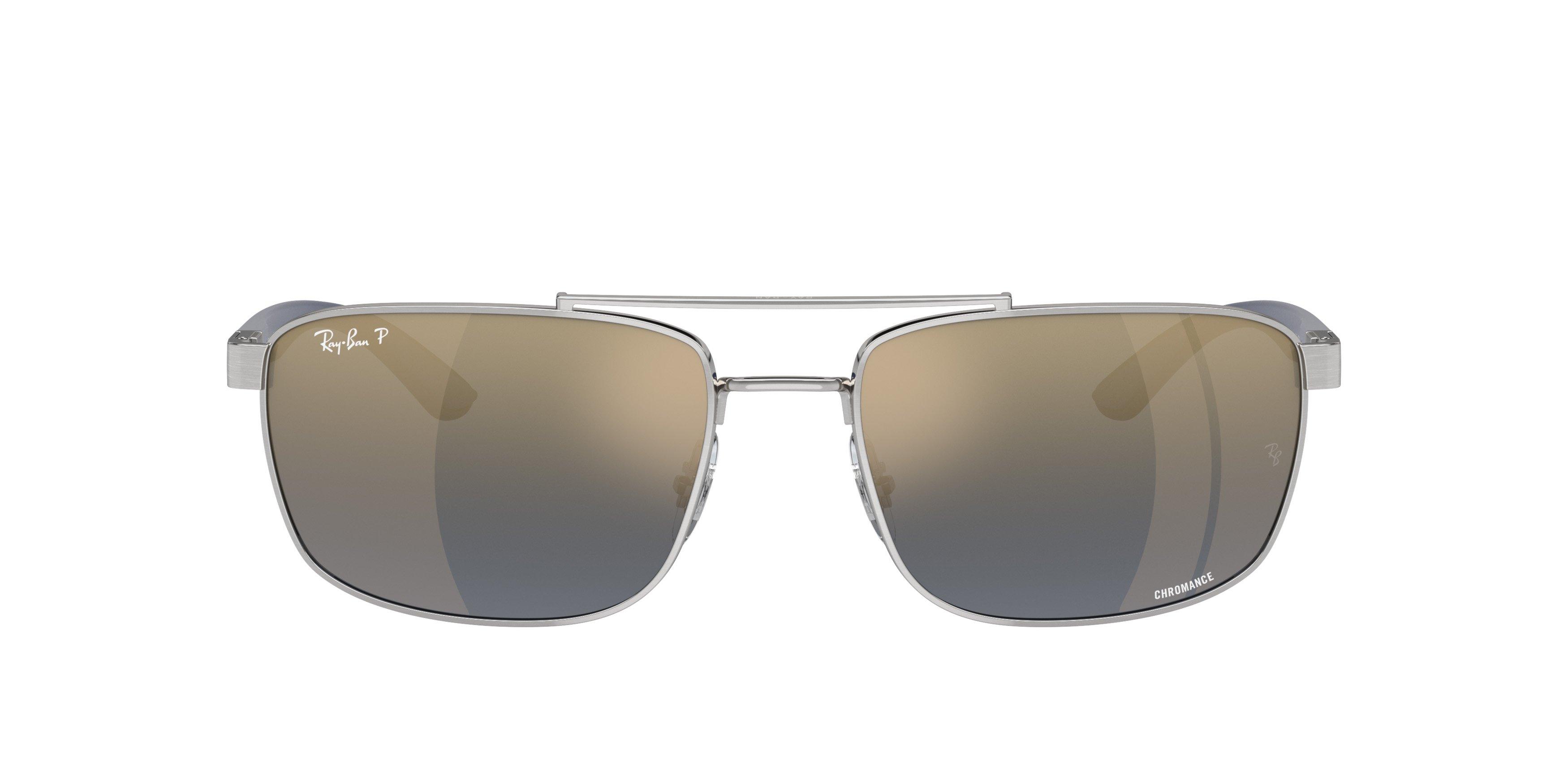 Ray-Ban 0RB3737CH Chromance Sunglasses - SILVER/GOLD Thumbnail View 3