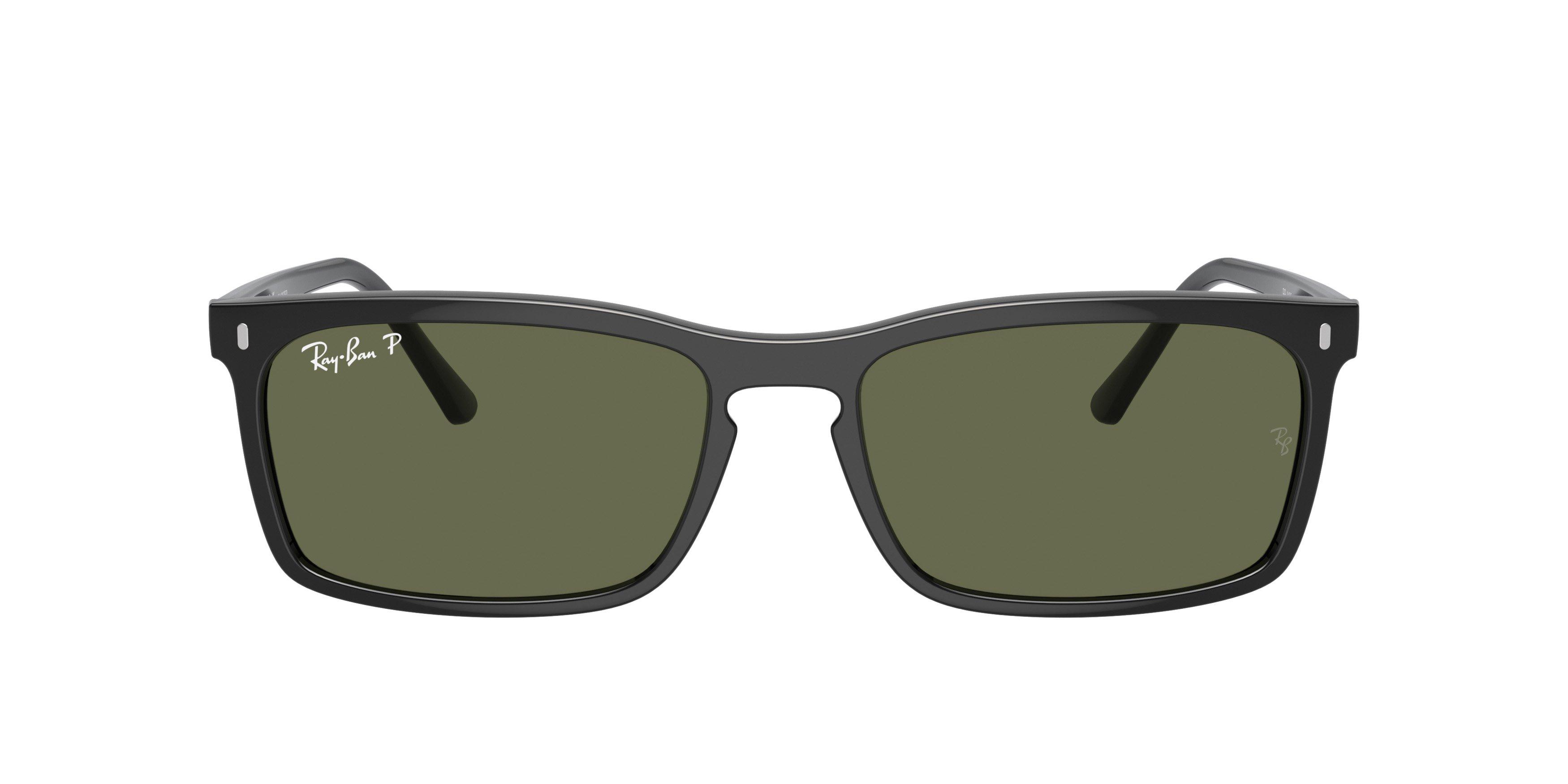 Ray-Ban 0RB4435 Sunglasses - BLACK/GREEN Thumbnail View 3