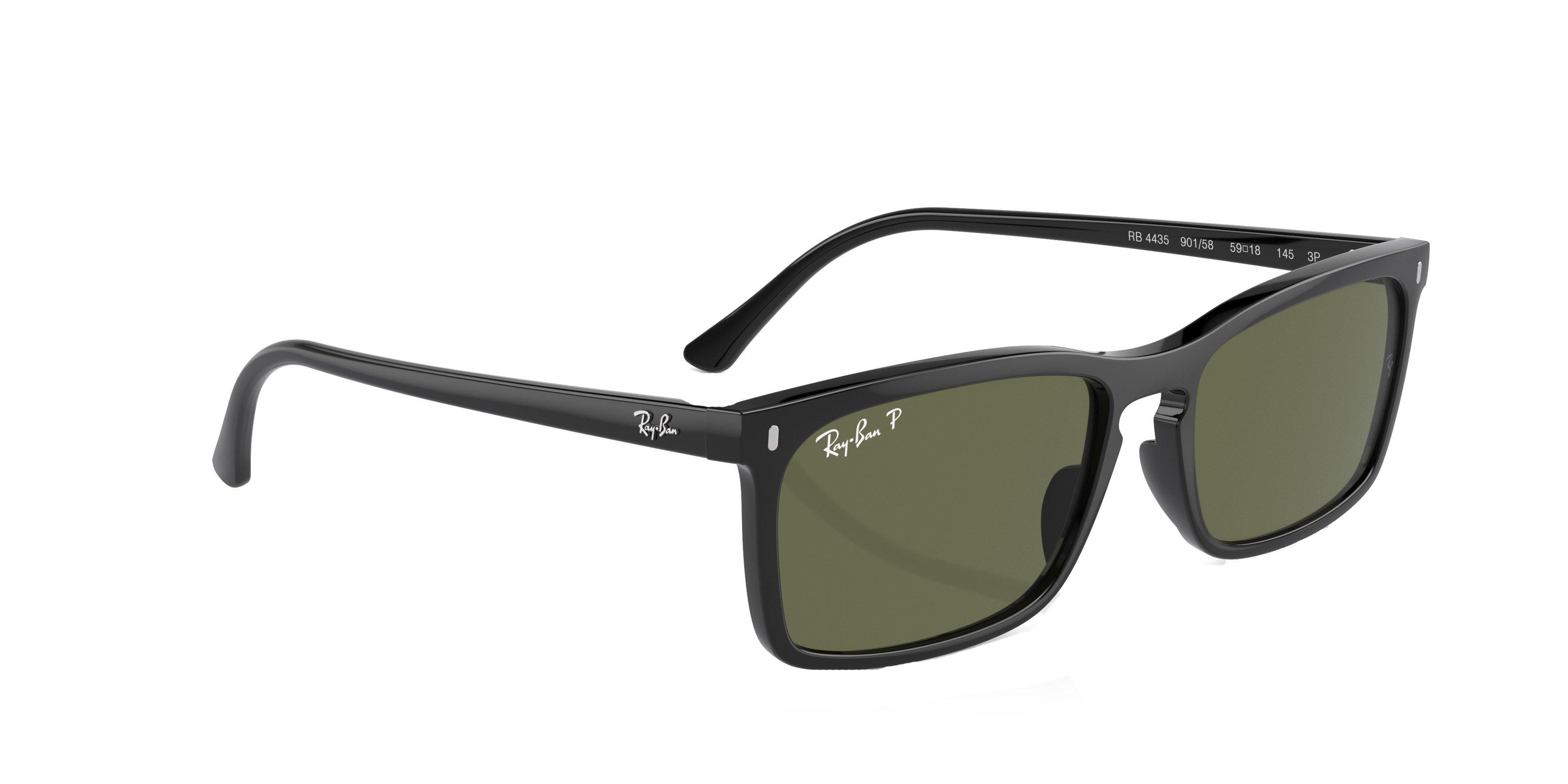 Ray-Ban 0RB4435 Sunglasses - BLACK/GREEN Thumbnail View 4