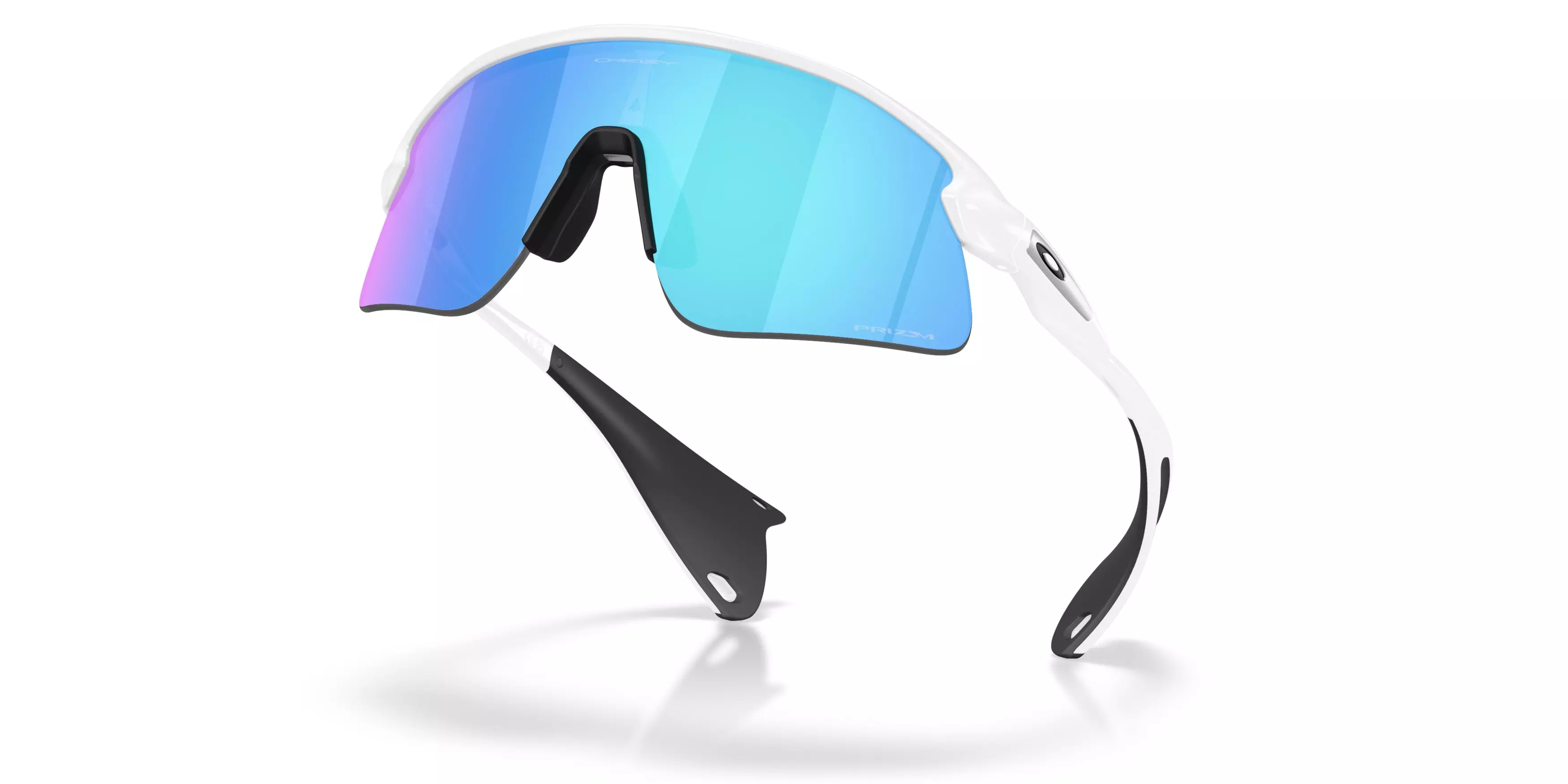 Oakley Stunt Devil Prizm Sapphire Sunglasses – Matte White - WHITE/BLUE