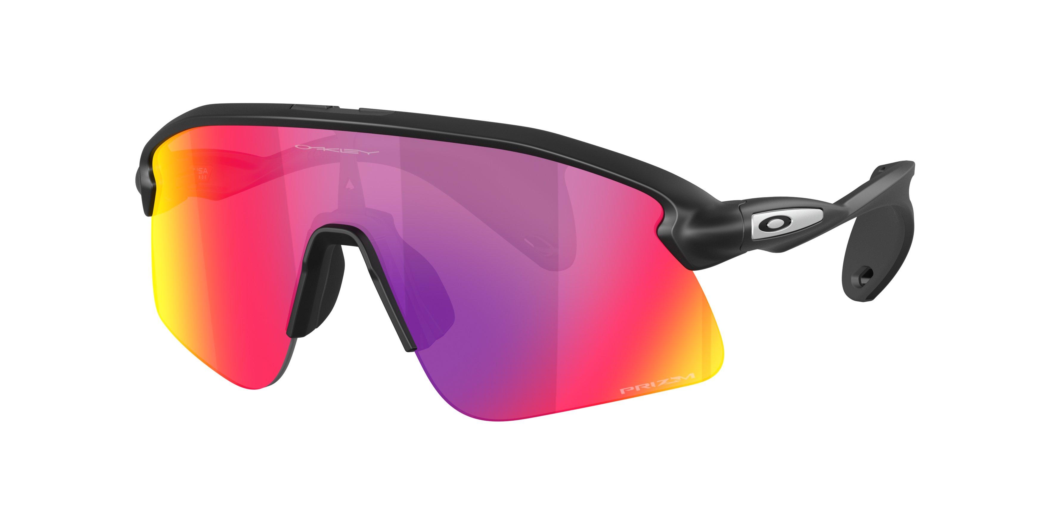 Oakley Stunt Devil S Prizm Road Sunglasses &ndash; Matte Black - BLACK/PURPLE Thumbnail View 1