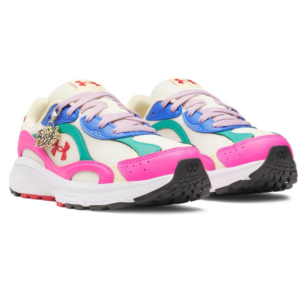 Under Armour Tech Runner Fresh Set "Winter White/White/Team Royal" Grade School Boys' Running Shoe - WHITE/WHITE/ROYAL