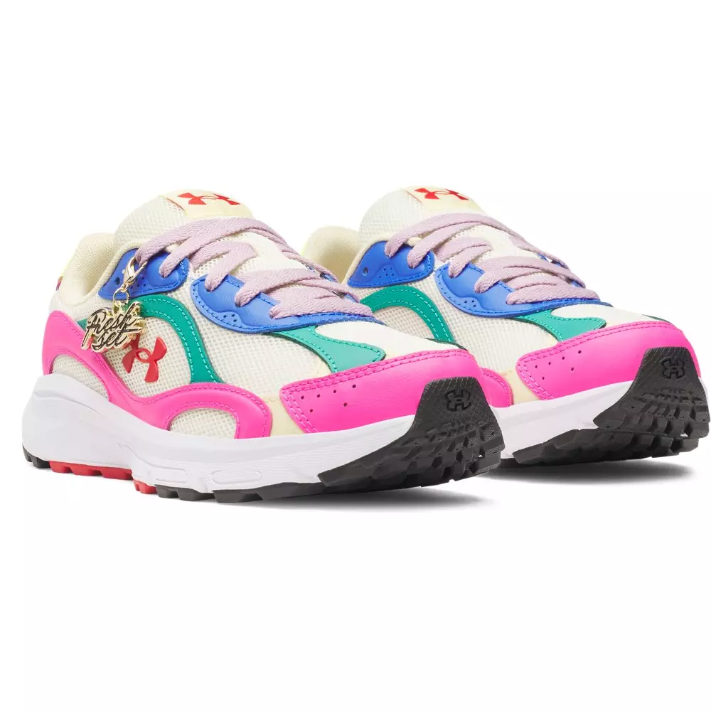 Under Armour Tech Runner Fresh Set "Winter White/White/Team Royal" Grade School Boys' Running Shoe - WHITE/WHITE/ROYAL