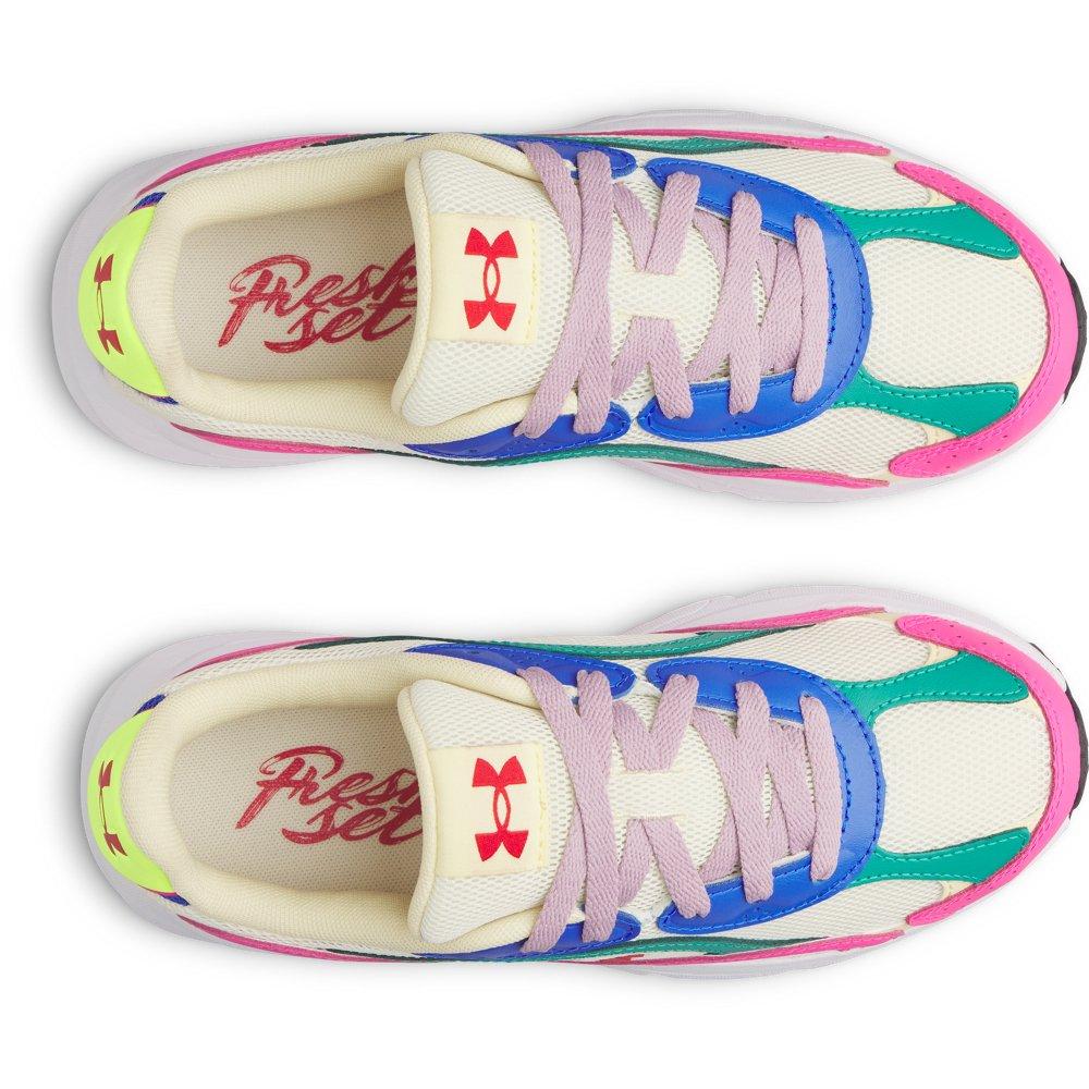 Under Armour Tech Runner Fresh Set "Winter White/White/Team Royal" Grade School Boys' Running Shoe - WHITE/WHITE/ROYAL