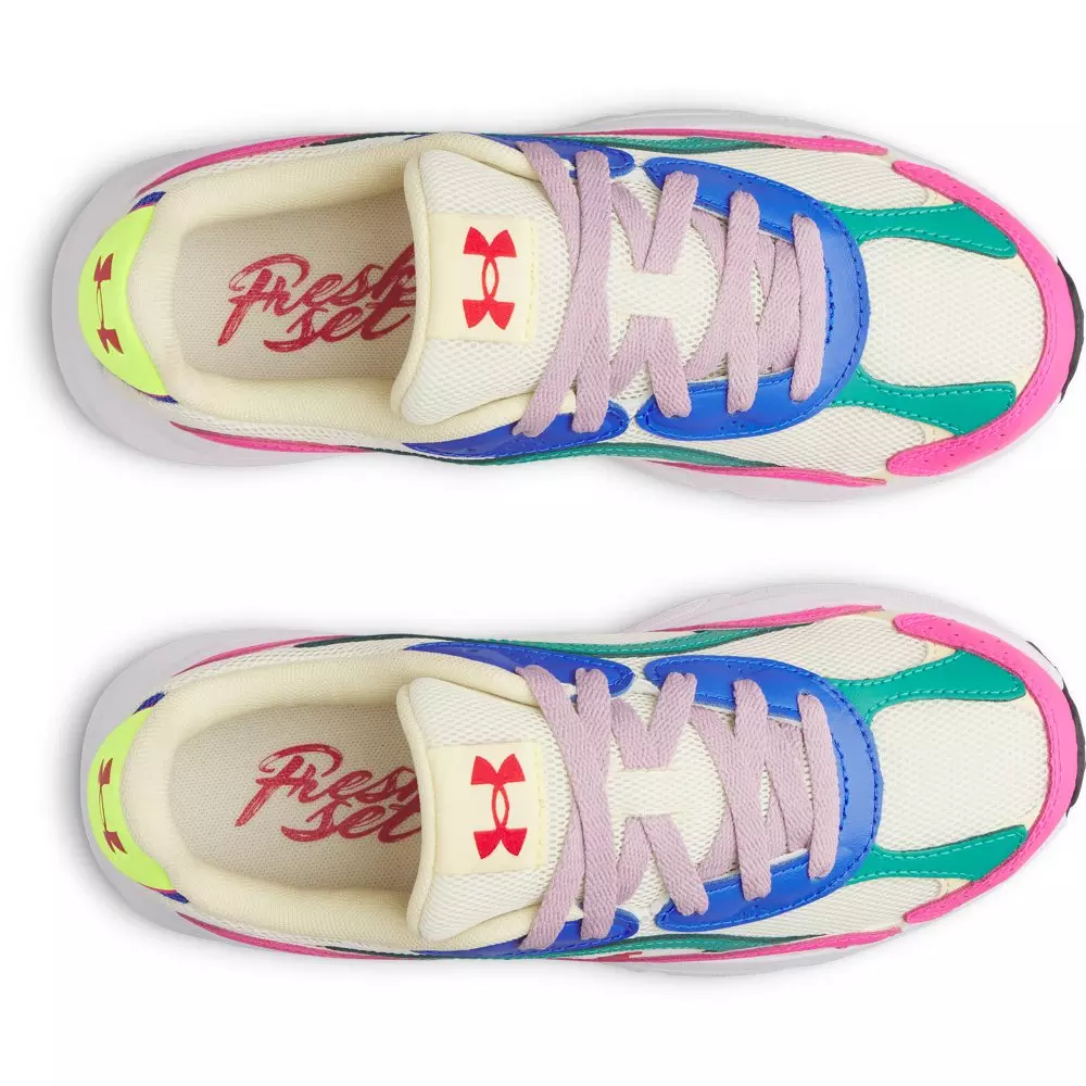 Under Armour Tech Runner Fresh Set "Winter White/White/Team Royal" Grade School Boys' Running Shoe - WHITE/WHITE/ROYAL