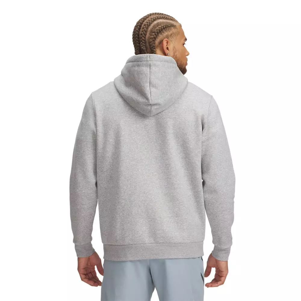 Under Armour Men's Icon Fleece Hoodie - Grey/White - GREY/WHITE