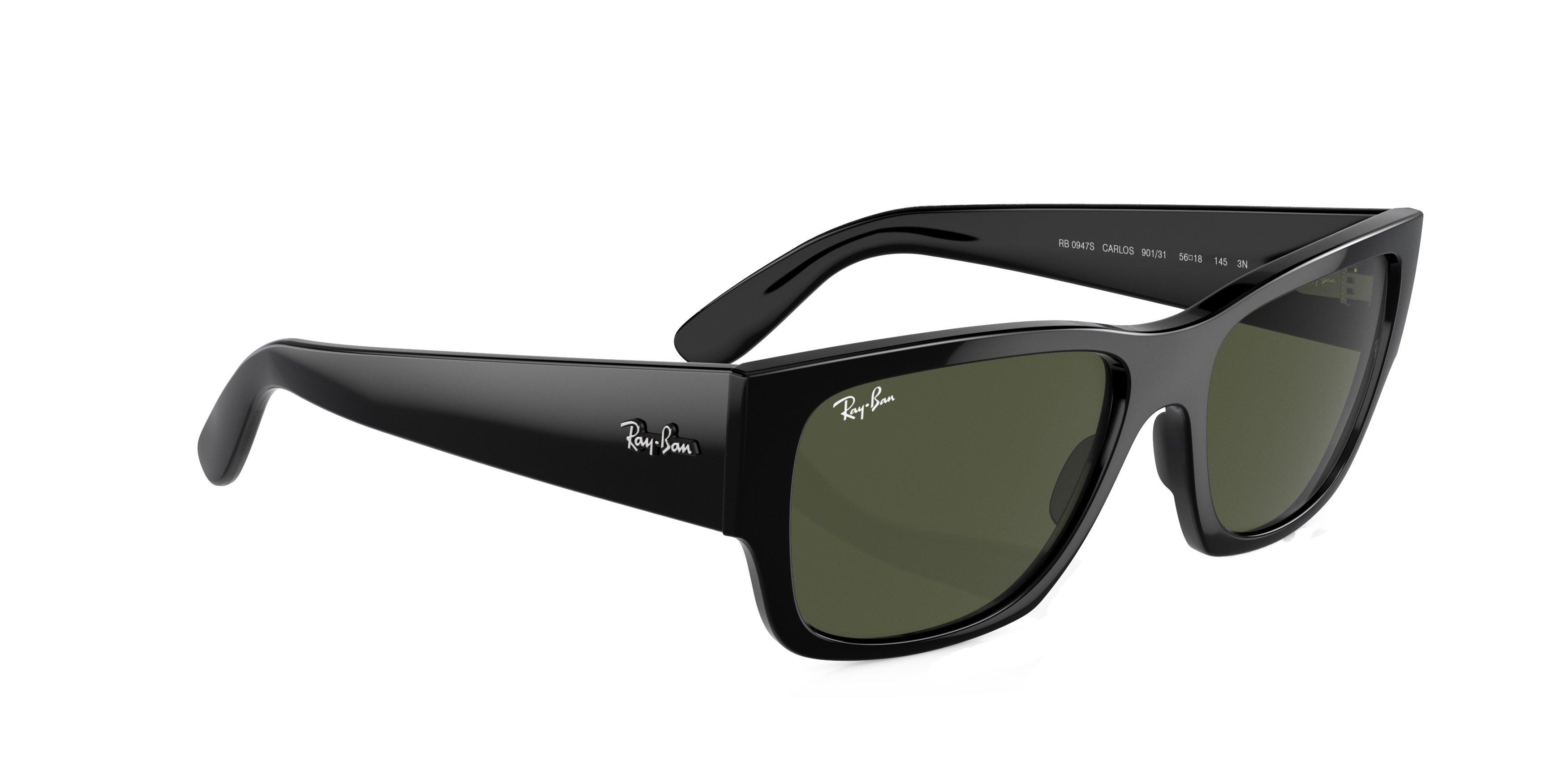 Ray-Ban Carlos Sunglasses - BLACK Thumbnail View 4