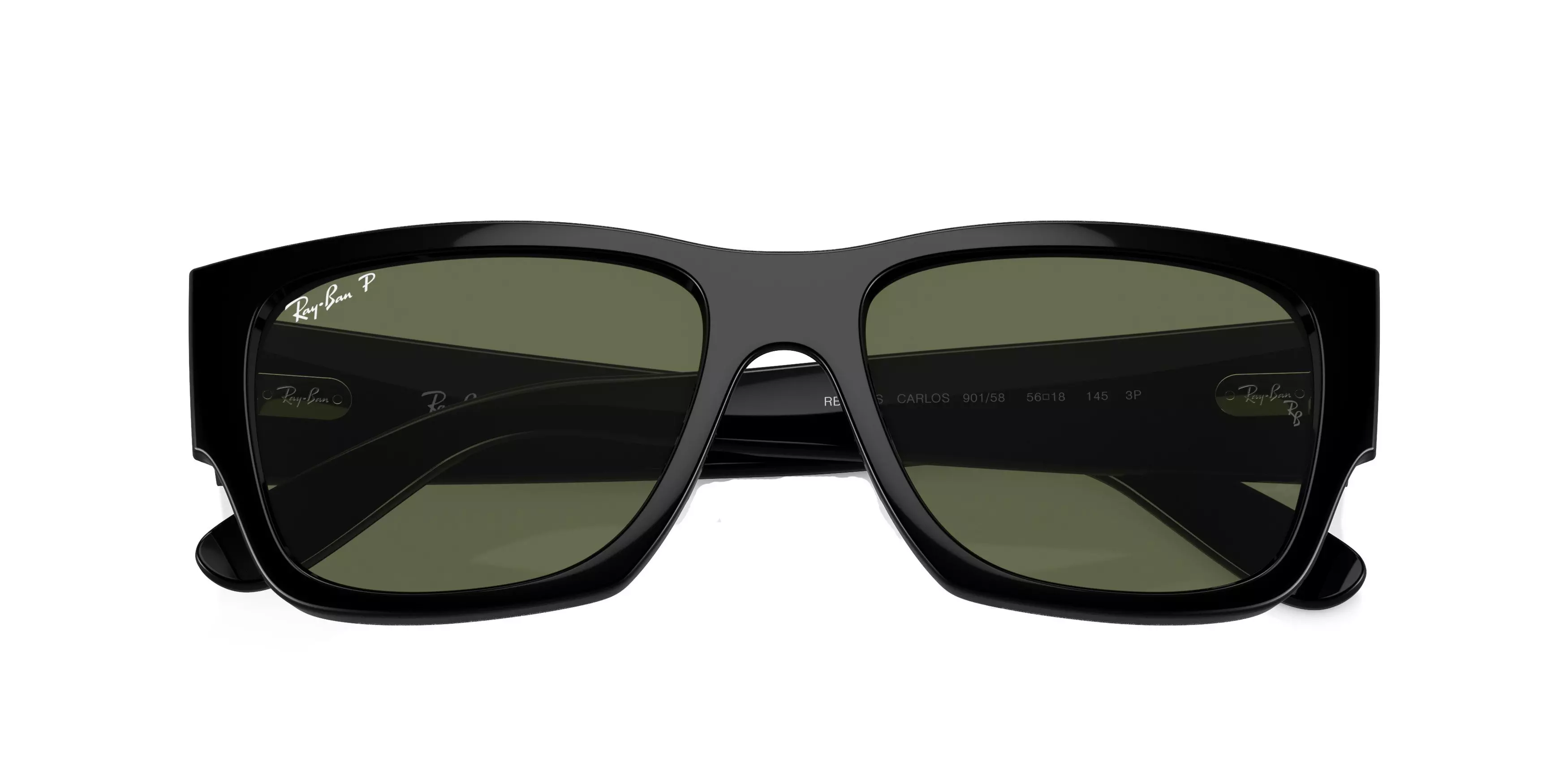 Ray-Ban Carlos Sunglasses - BLACK/GREEN