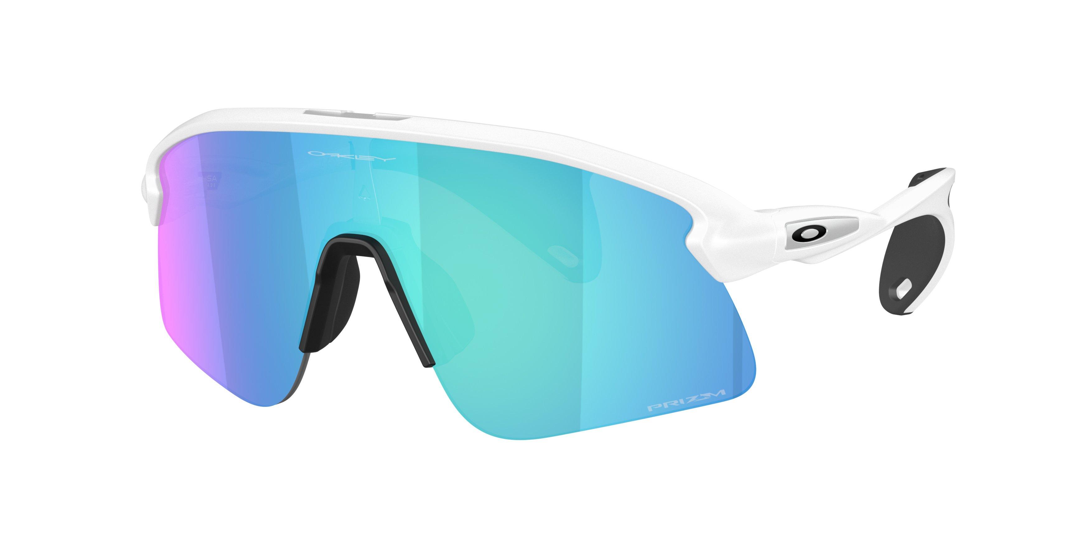 Oakley Stunt Devil S Prizm Sapphire Sunglasses &ndash; Matte White - WHITE/BLUE Thumbnail View 1