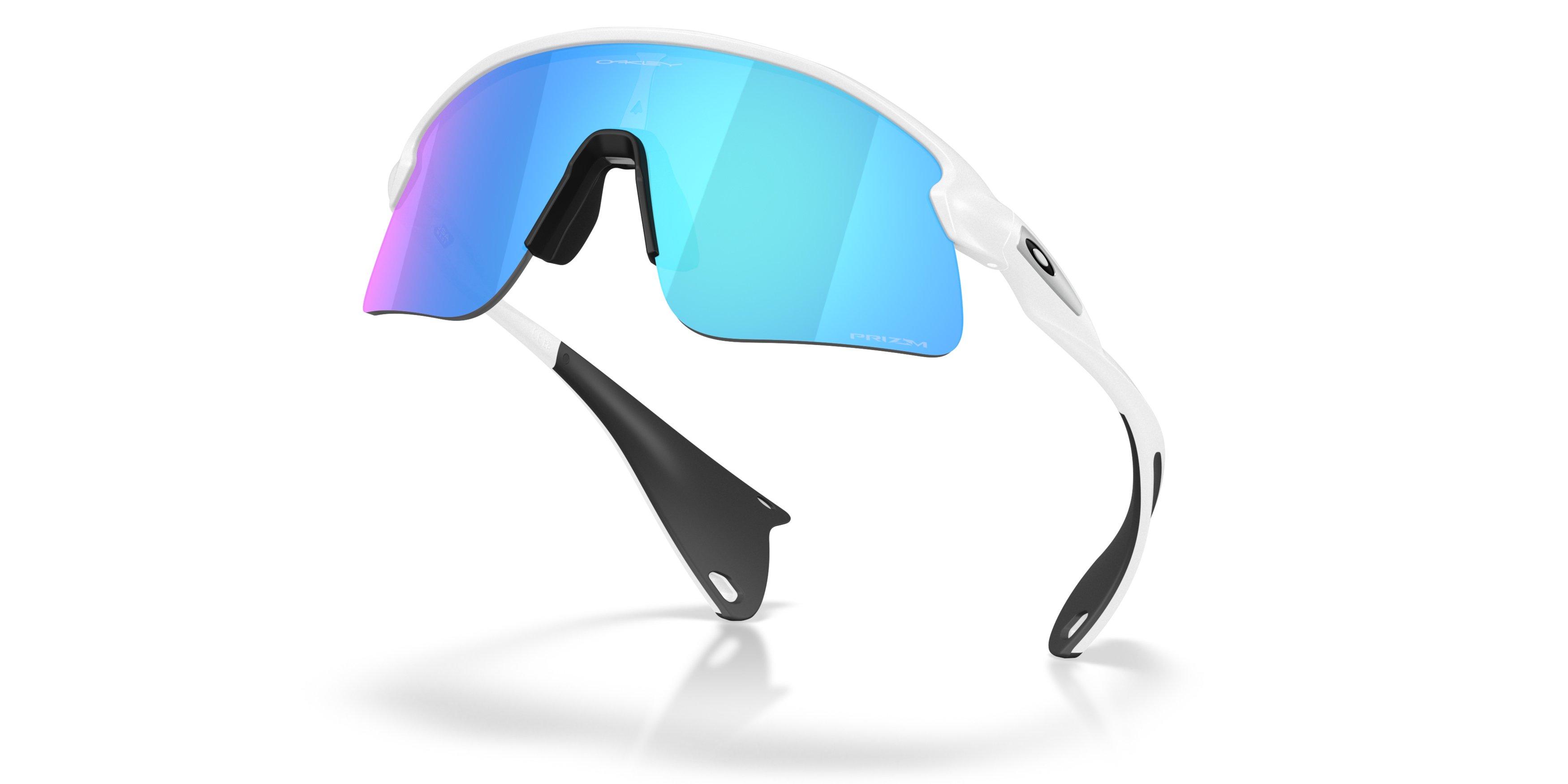 Oakley Stunt Devil S Prizm Sapphire Sunglasses &ndash; Matte White - WHITE/BLUE Thumbnail View 7