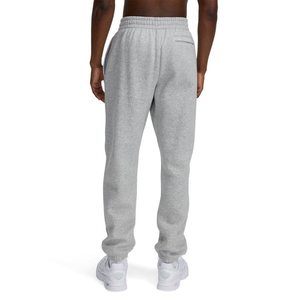 Under Armour Men's Icon Fleece Joggers - Grey/White - GREY/WHITE Thumbnail View 2