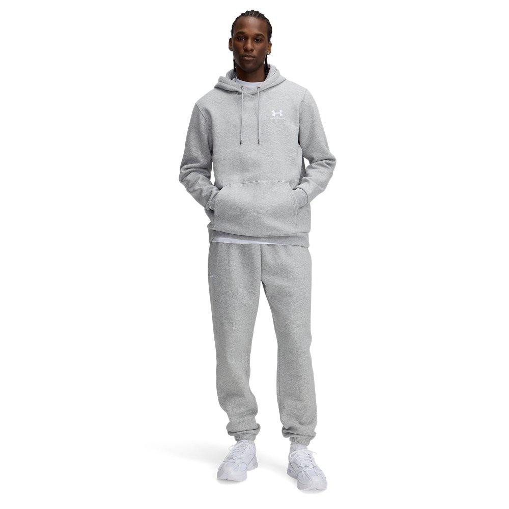 Under Armour Men's Icon Fleece Joggers - Grey/White - GREY/WHITE Thumbnail View 3