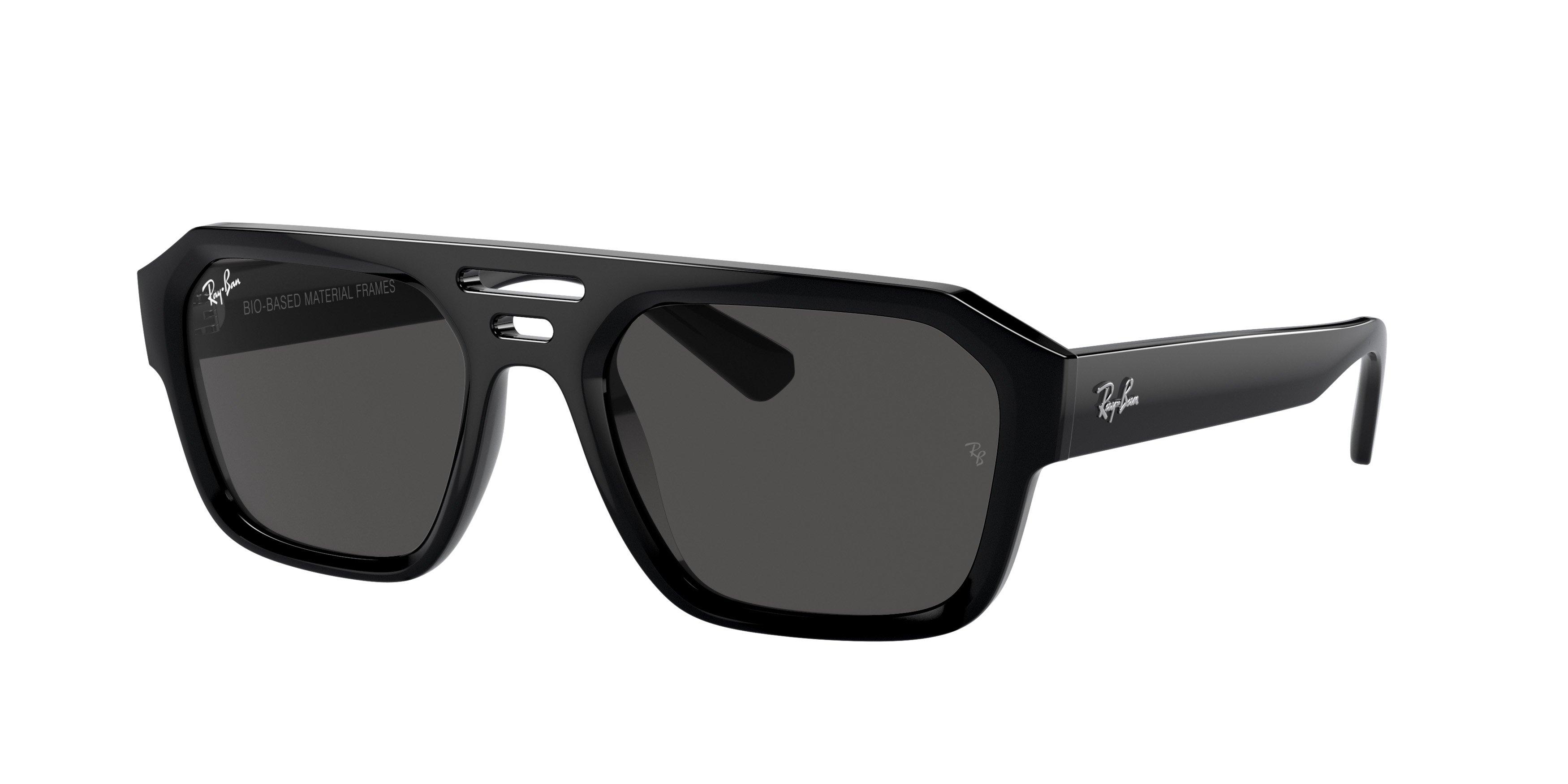Ray-Ban Corrigan Bio-Based Sunglasses - BLACK/GREY Thumbnail View 1