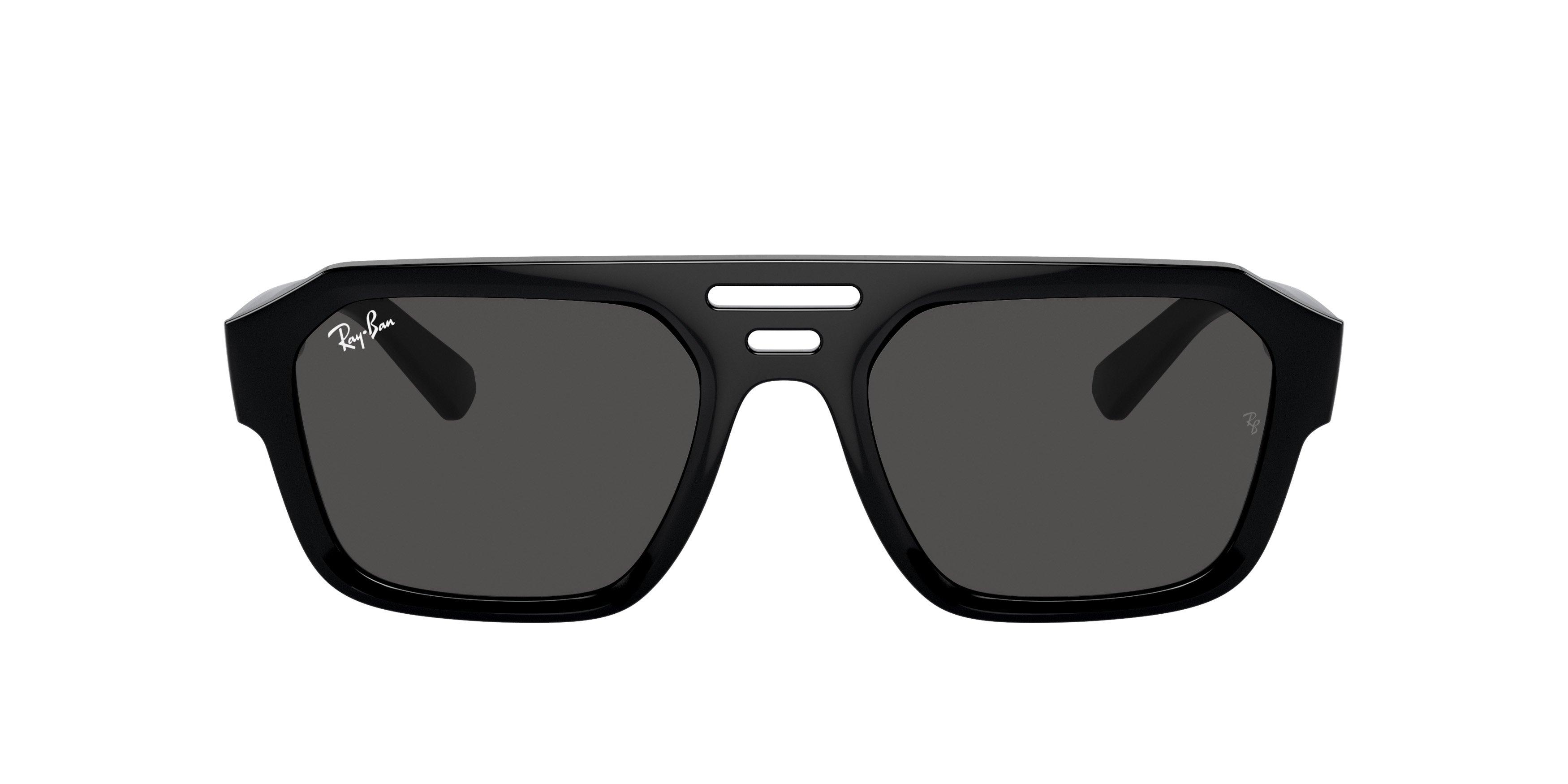 Ray-Ban Corrigan Bio-Based Sunglasses - BLACK/GREY Thumbnail View 3