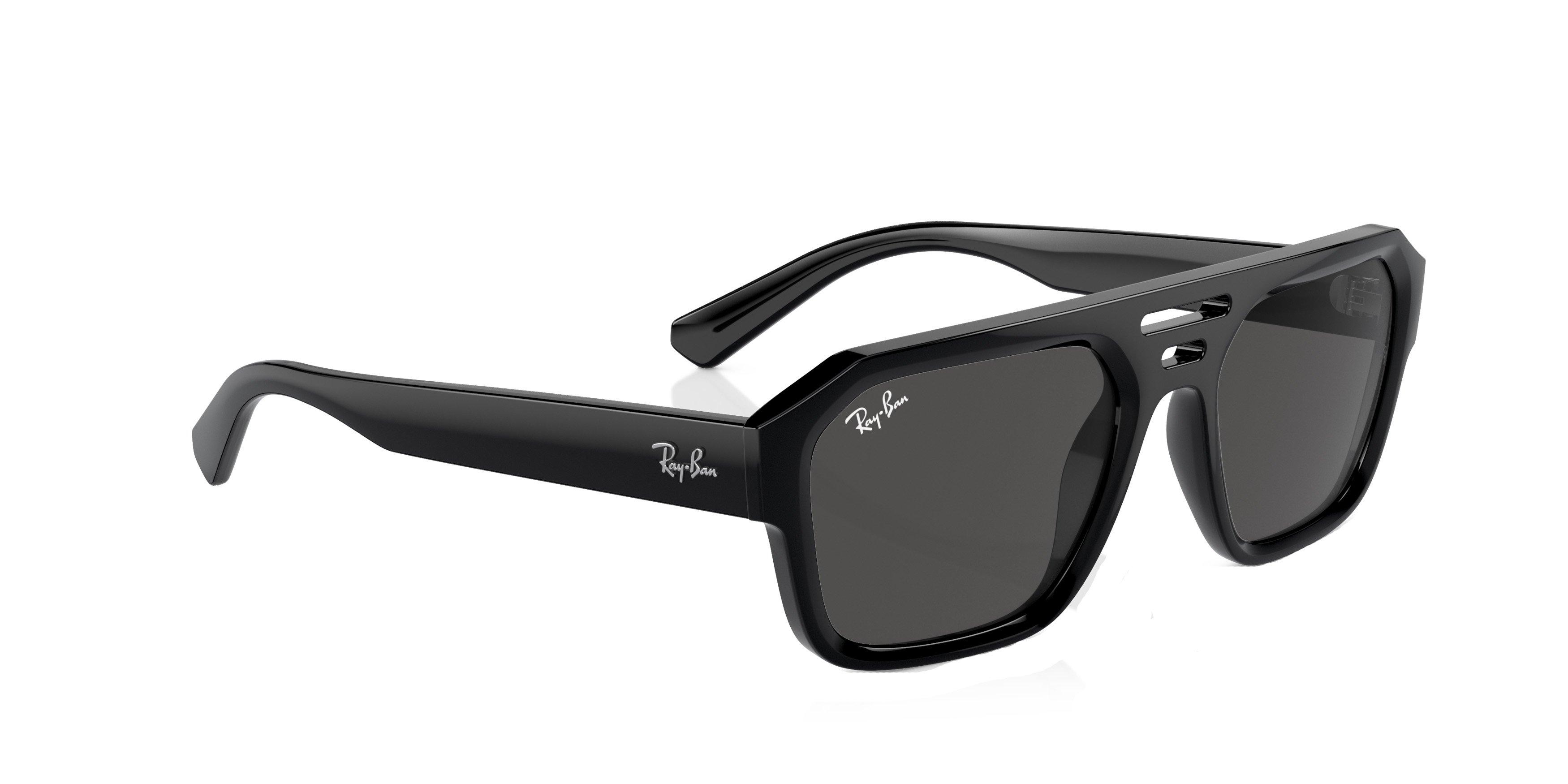 Ray-Ban Corrigan Bio-Based Sunglasses - BLACK/GREY Thumbnail View 4