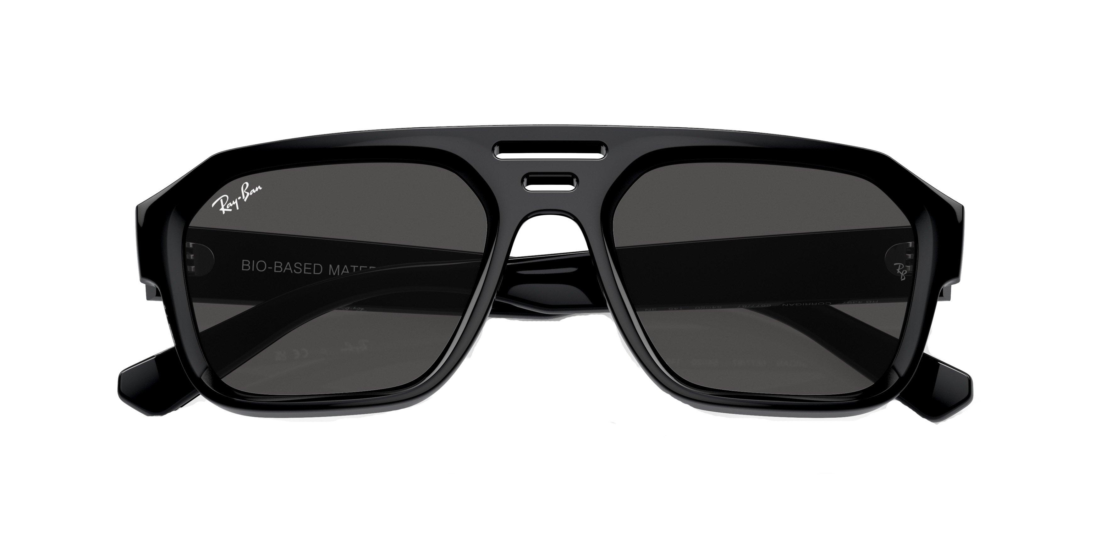 Ray-Ban Corrigan Bio-Based Sunglasses - BLACK/GREY Thumbnail View 6
