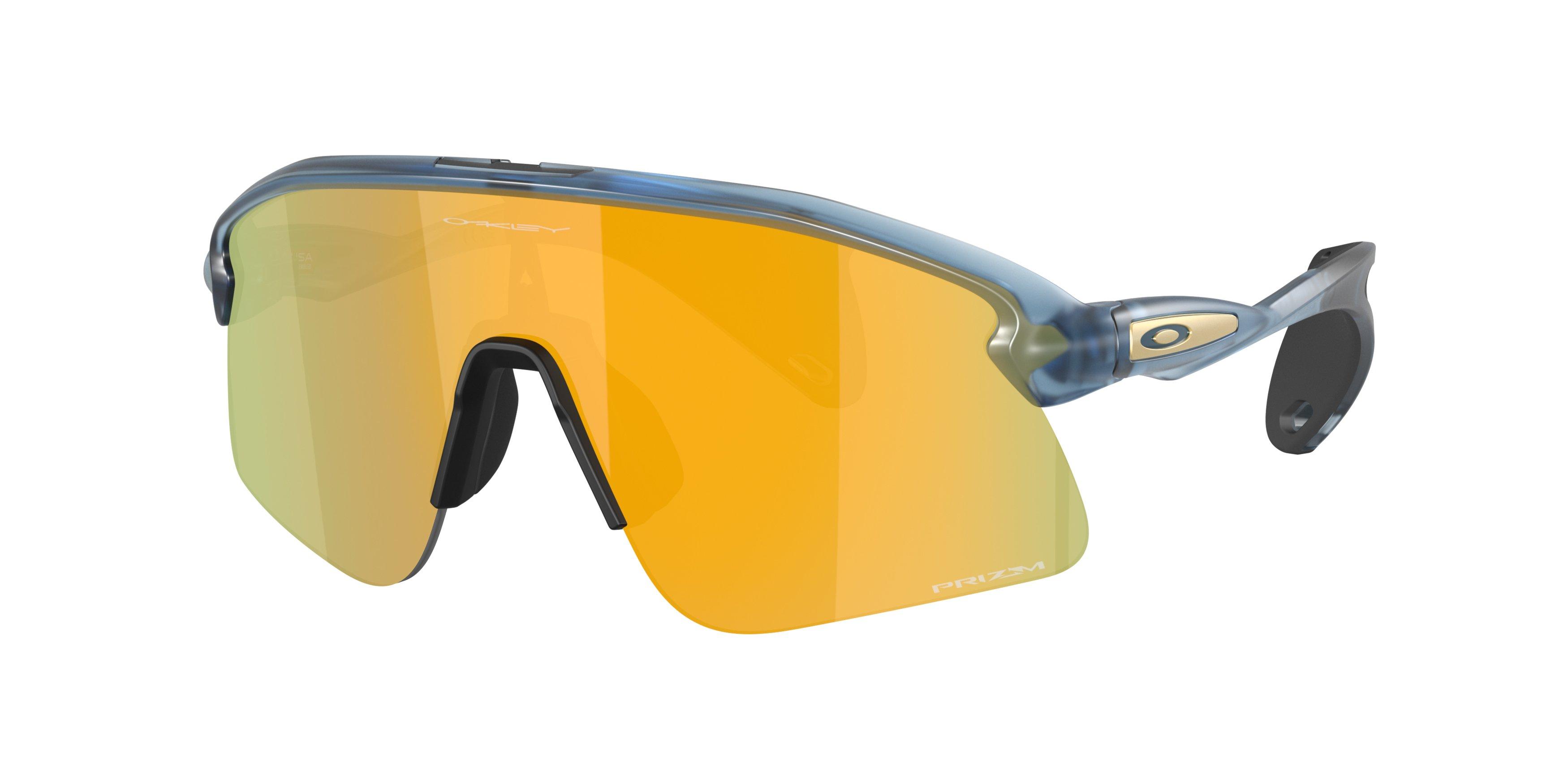 Oakley Stunt Devil S LensColor Prizm 24K Sunglasses &ndash; Matte Transparent Abyss - BLACK/GOLD Thumbnail View 1