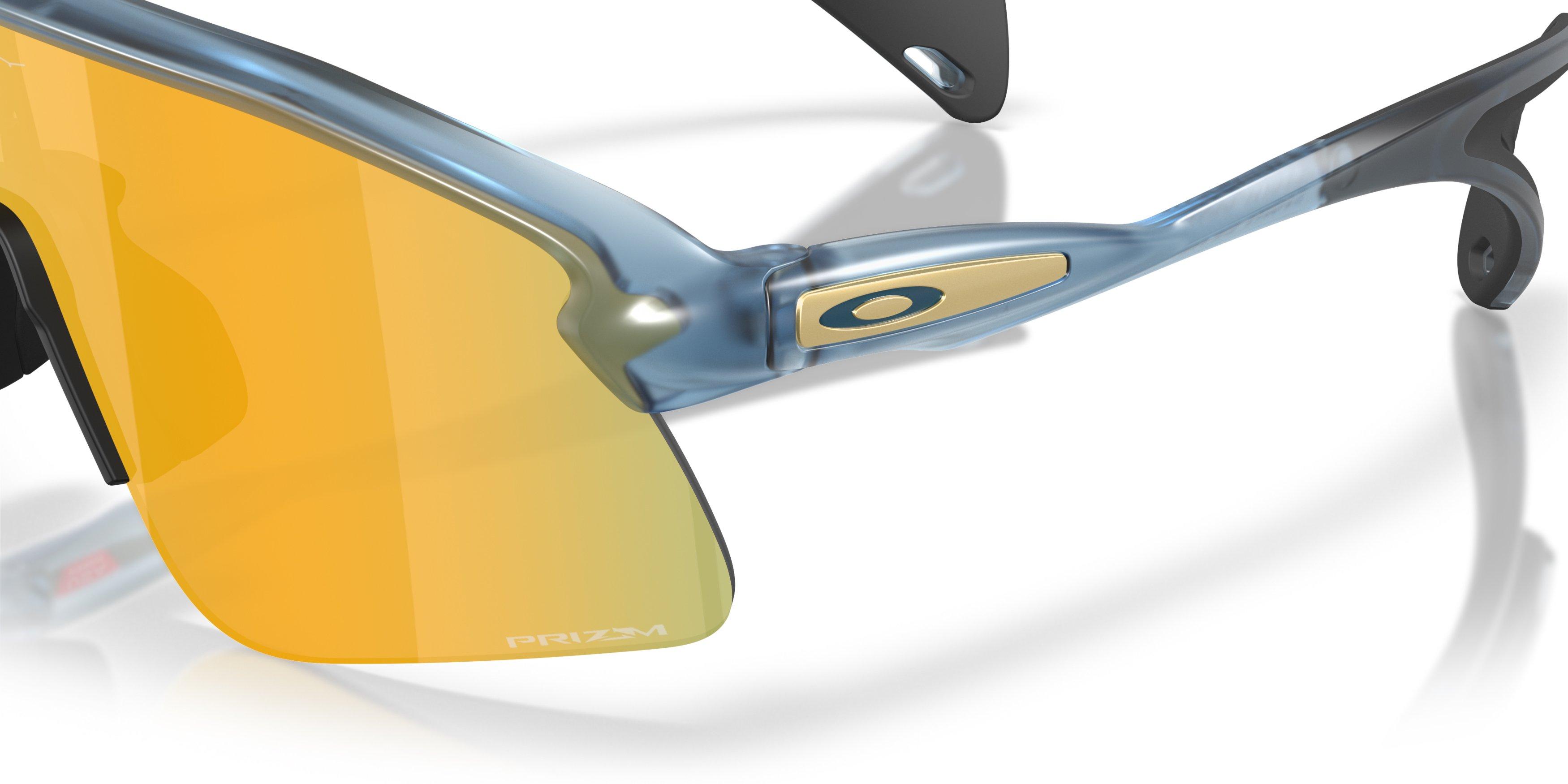 Oakley Stunt Devil S LensColor Prizm 24K Sunglasses &ndash; Matte Transparent Abyss - BLACK/GOLD Thumbnail View 4