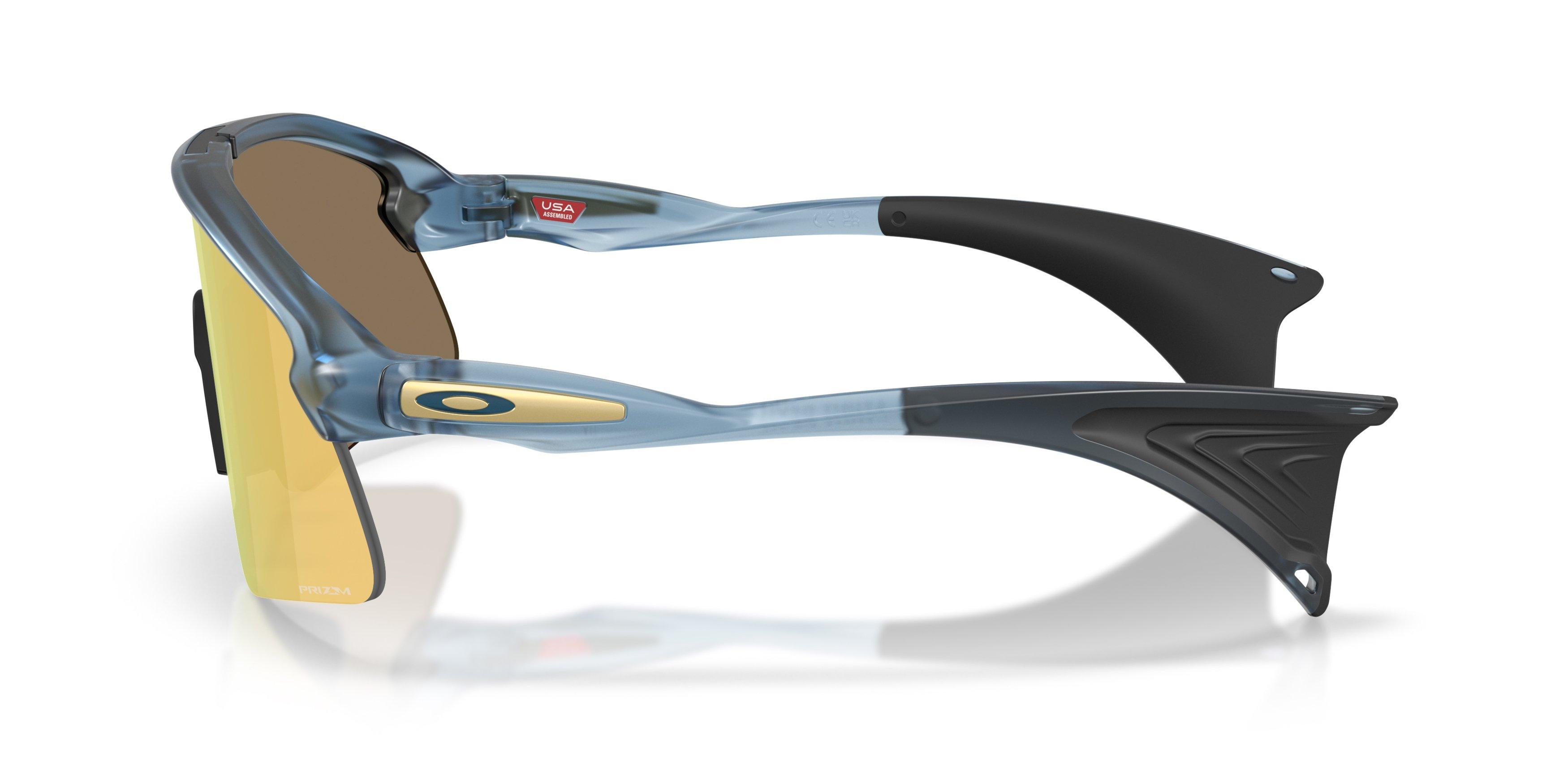 Oakley Stunt Devil S LensColor Prizm 24K Sunglasses &ndash; Matte Transparent Abyss - BLACK/GOLD Thumbnail View 6