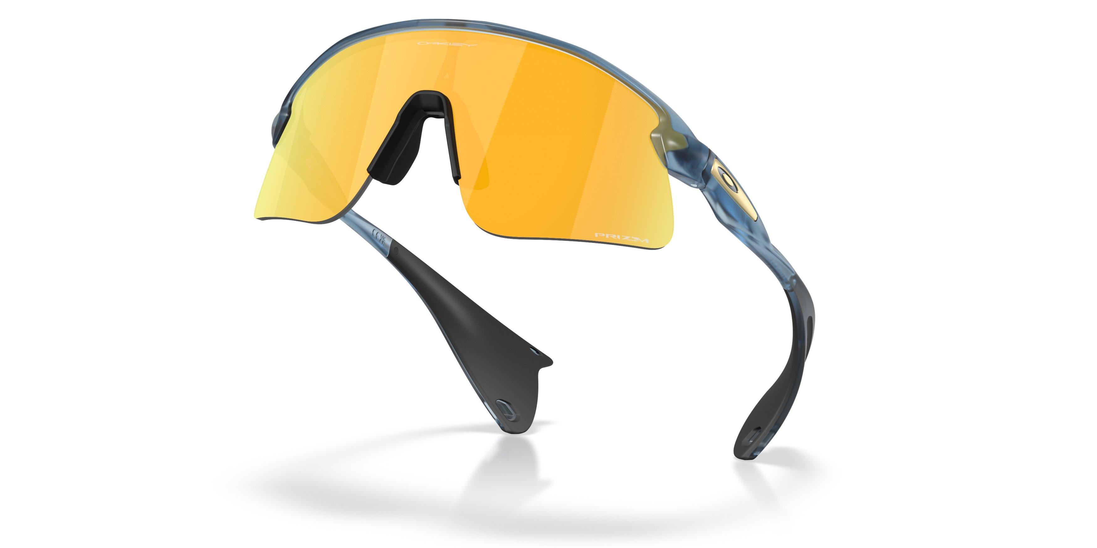Oakley Stunt Devil S LensColor Prizm 24K Sunglasses &ndash; Matte Transparent Abyss - BLACK/GOLD Thumbnail View 7