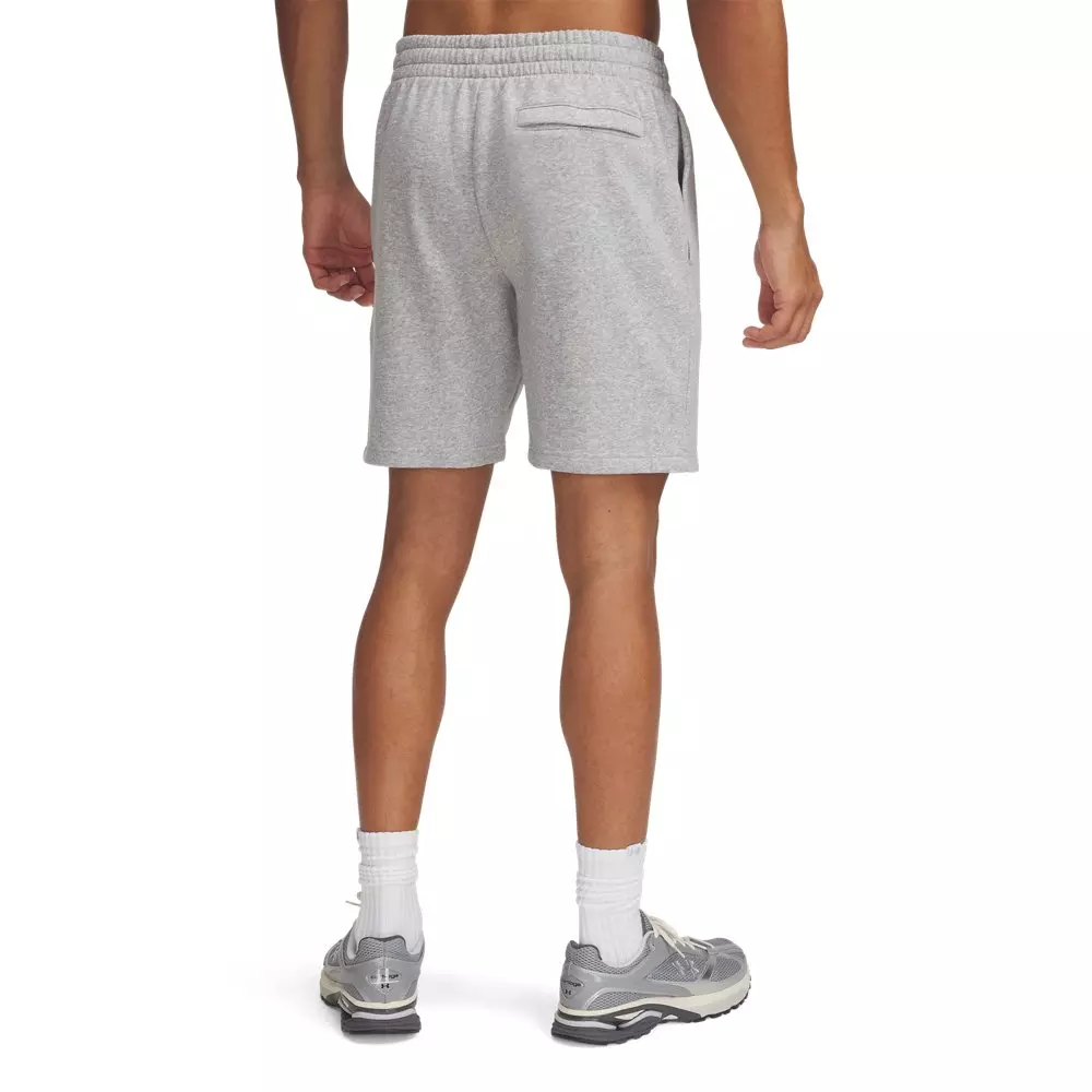 Under Armour Men's Icon Fleece 7.75" Shorts - Grey/White - GREY/WHITE