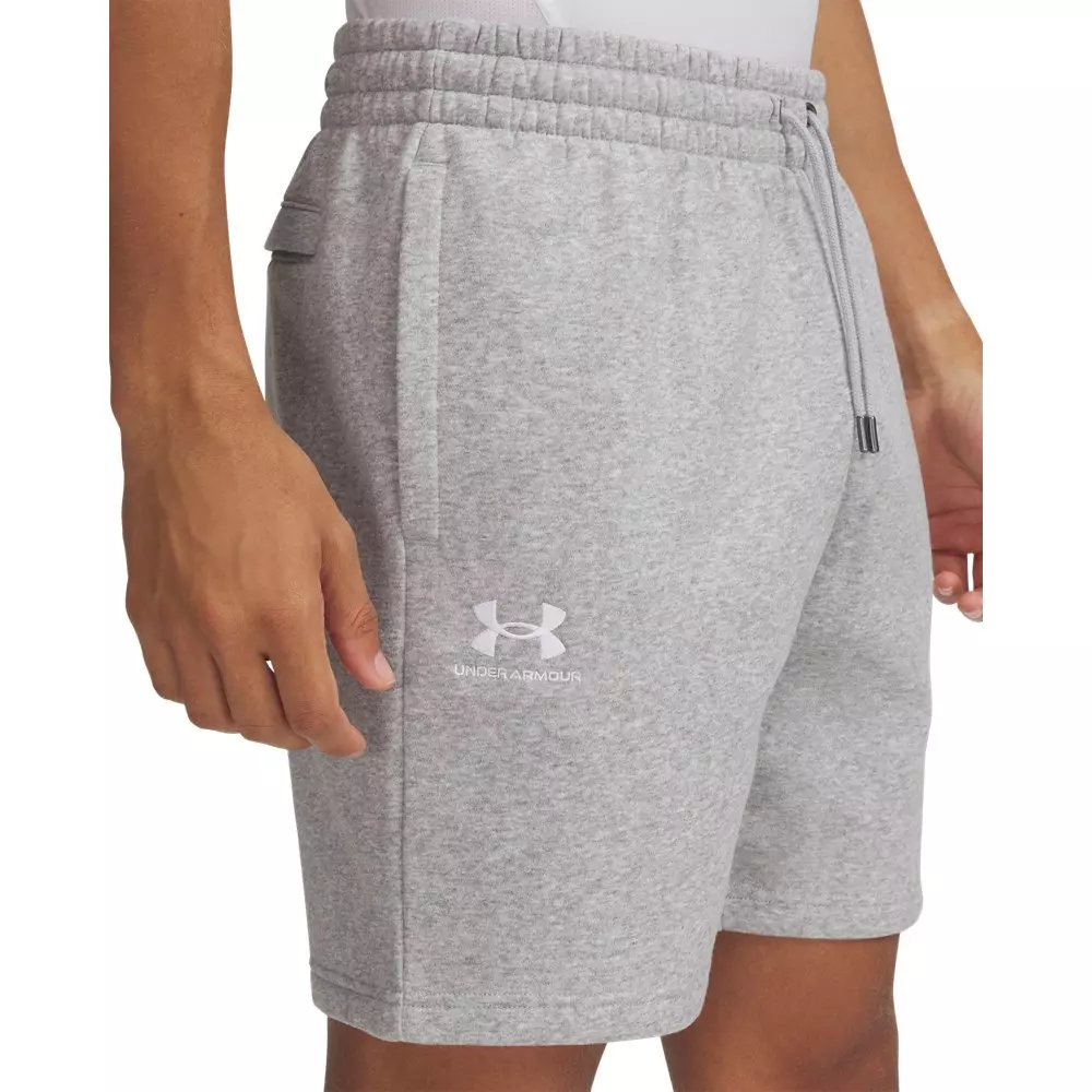 Under Armour Men's Icon Fleece 7.75" Shorts - Grey/White - GREY/WHITE