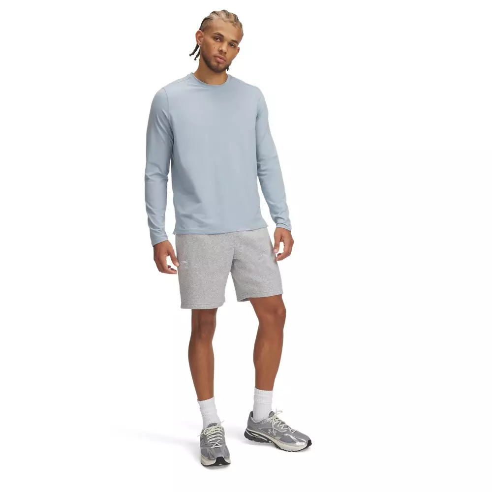 Under Armour Men's Icon Fleece 7.75" Shorts - Grey/White - GREY/WHITE