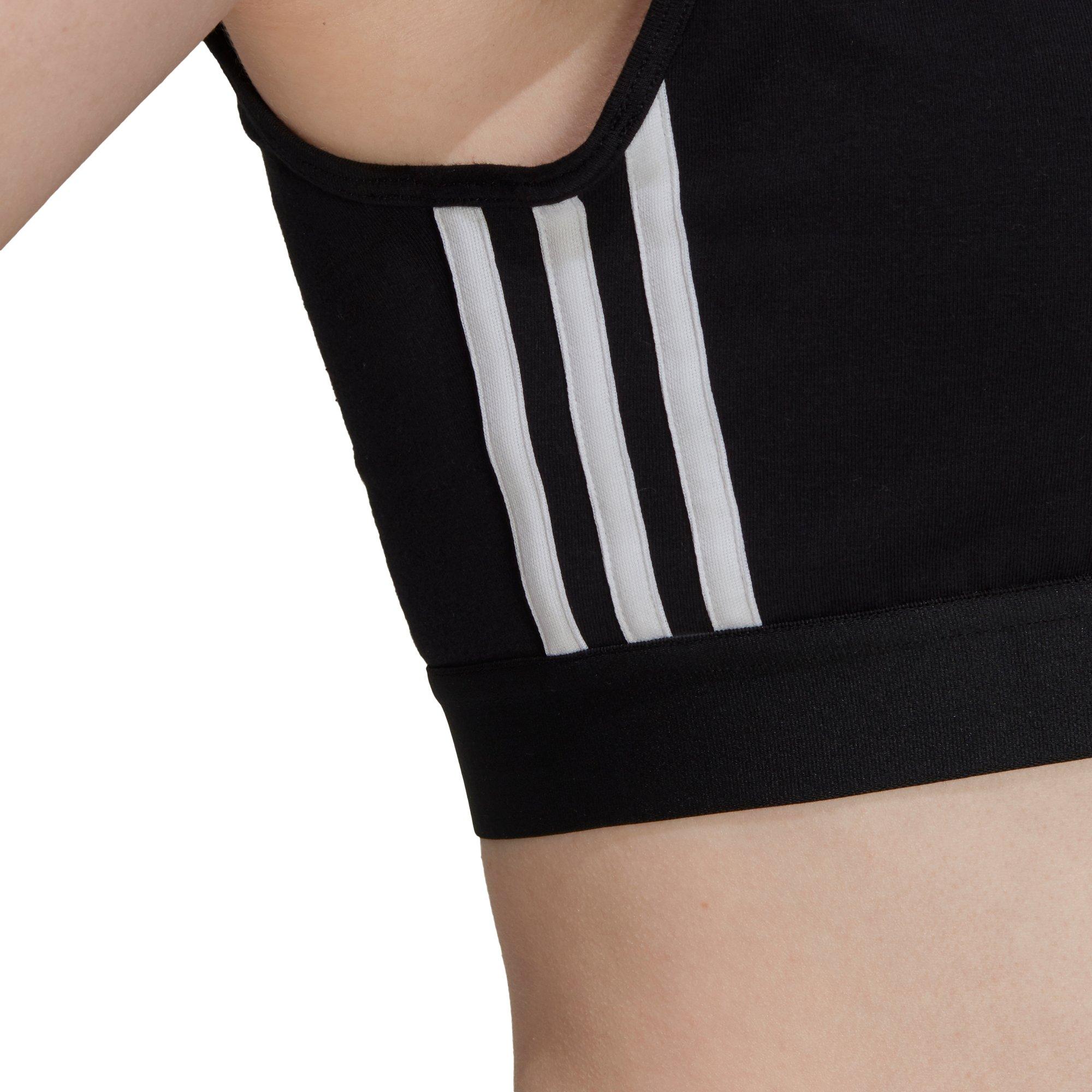 adidas Essentials 3-Stripes Crop Top - Black