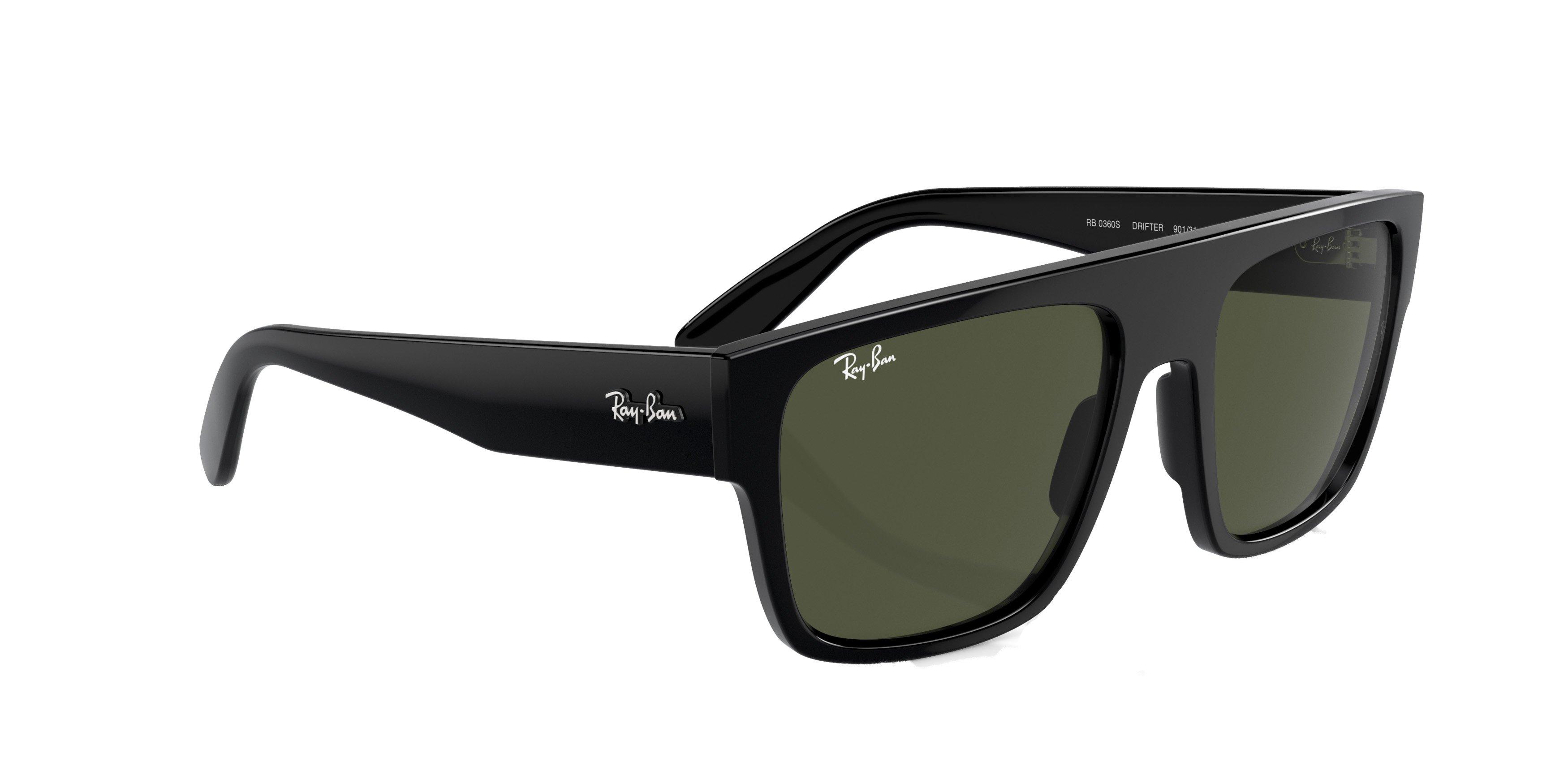 Ray-Ban Drifter Sunglasses - BLACK/GREEN Thumbnail View 4