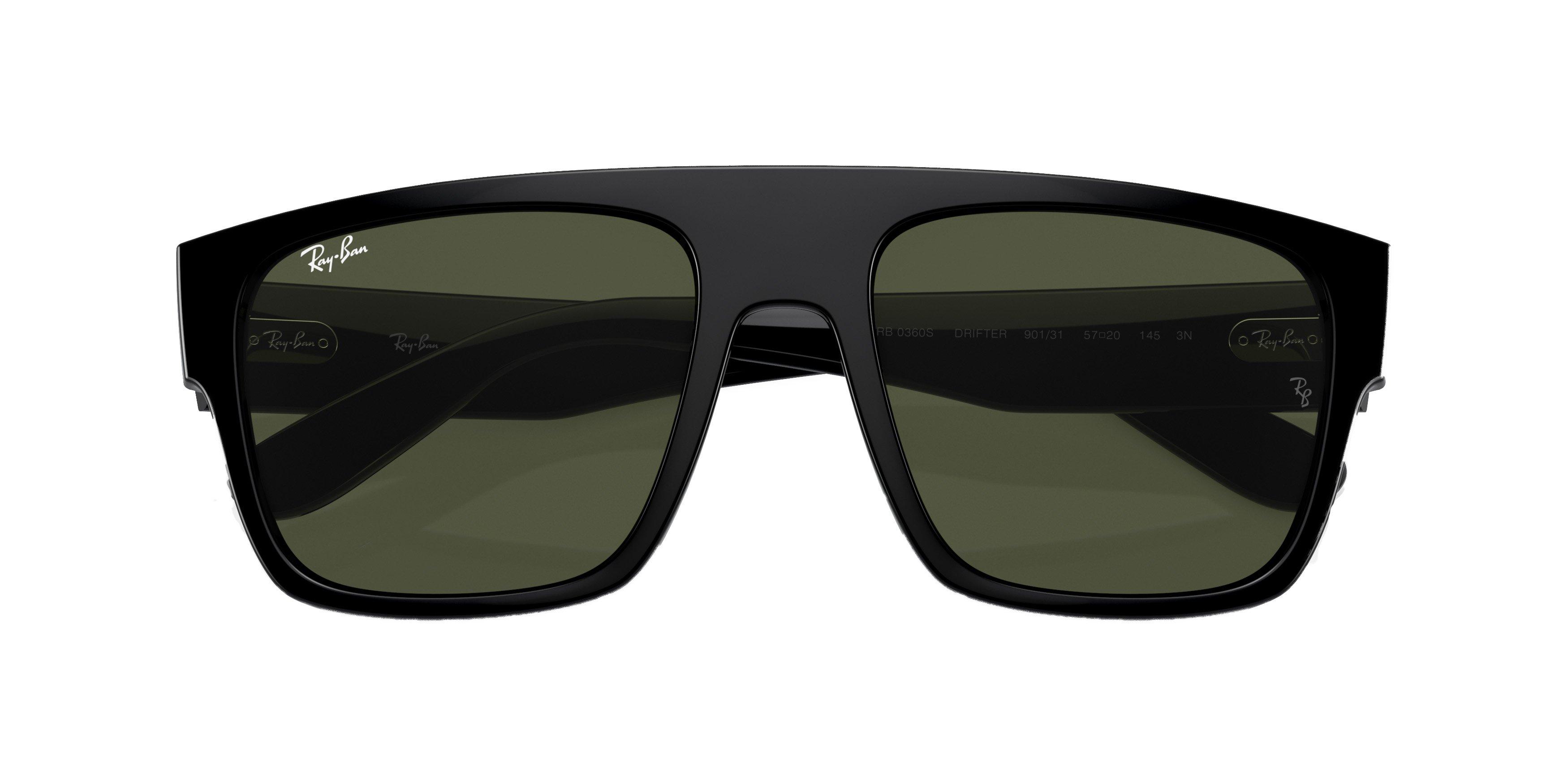 Ray-Ban Drifter Sunglasses - BLACK/GREEN Thumbnail View 6