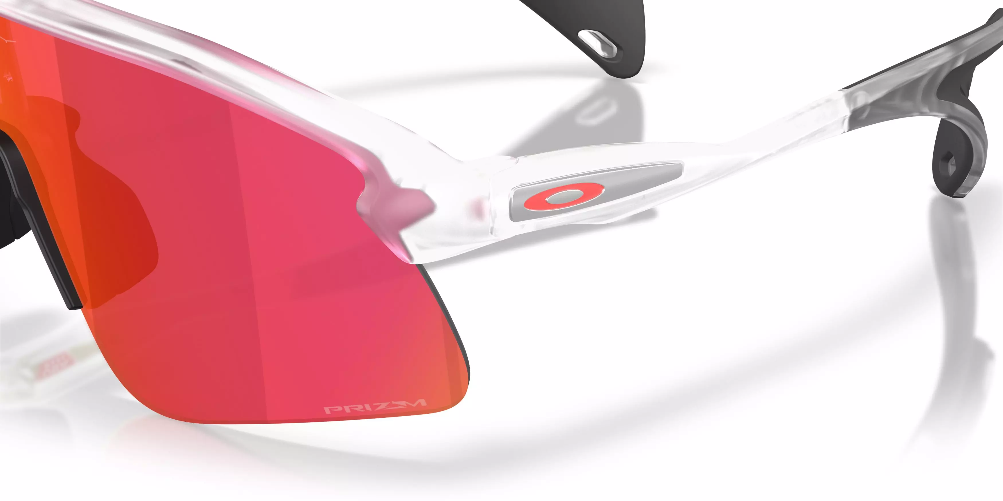 Oakley Stunt Devil S Prizm Field Sunglasses – Matte Clear - CLEAR/RED