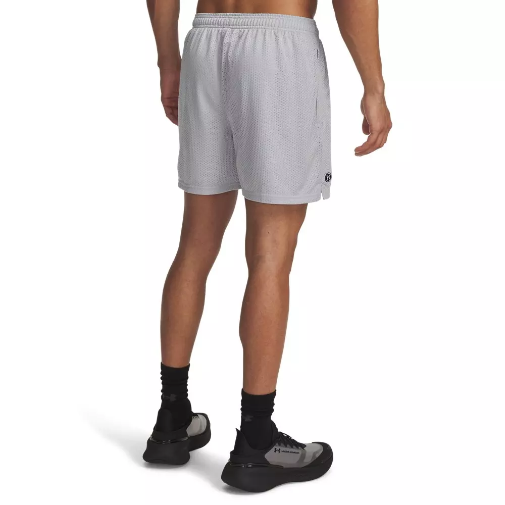 Under Armour Men's Icon Mesh 5" Shorts - Grey/White - GREY/WHITE