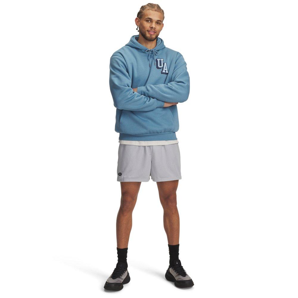 Under Armour Men's Icon Mesh 5" Shorts - Grey/White - GREY/WHITE Thumbnail View 4