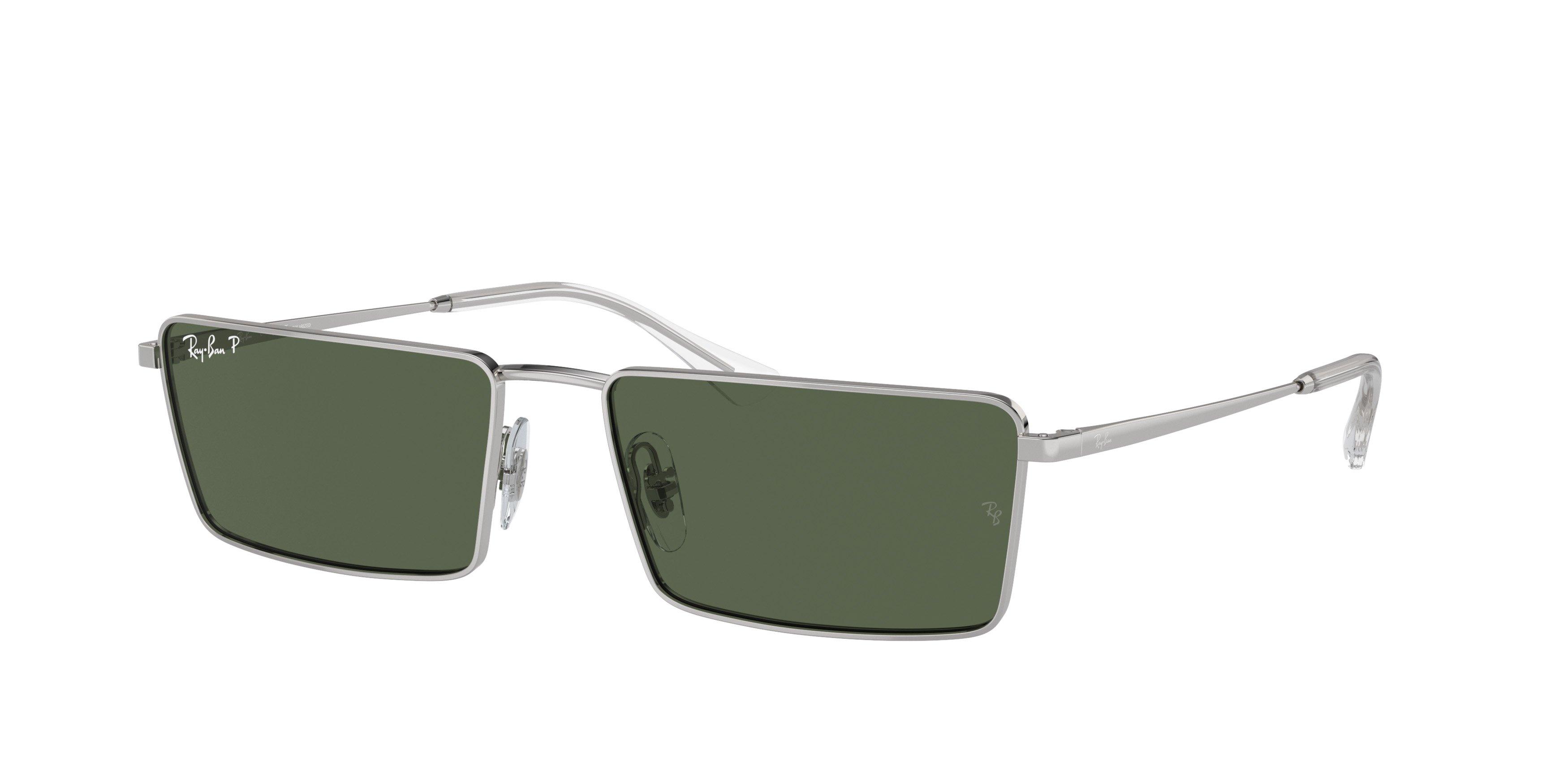 Ray-Ban Emy Bio-Based Sunglasses - SILVER/GREEN Thumbnail View 1