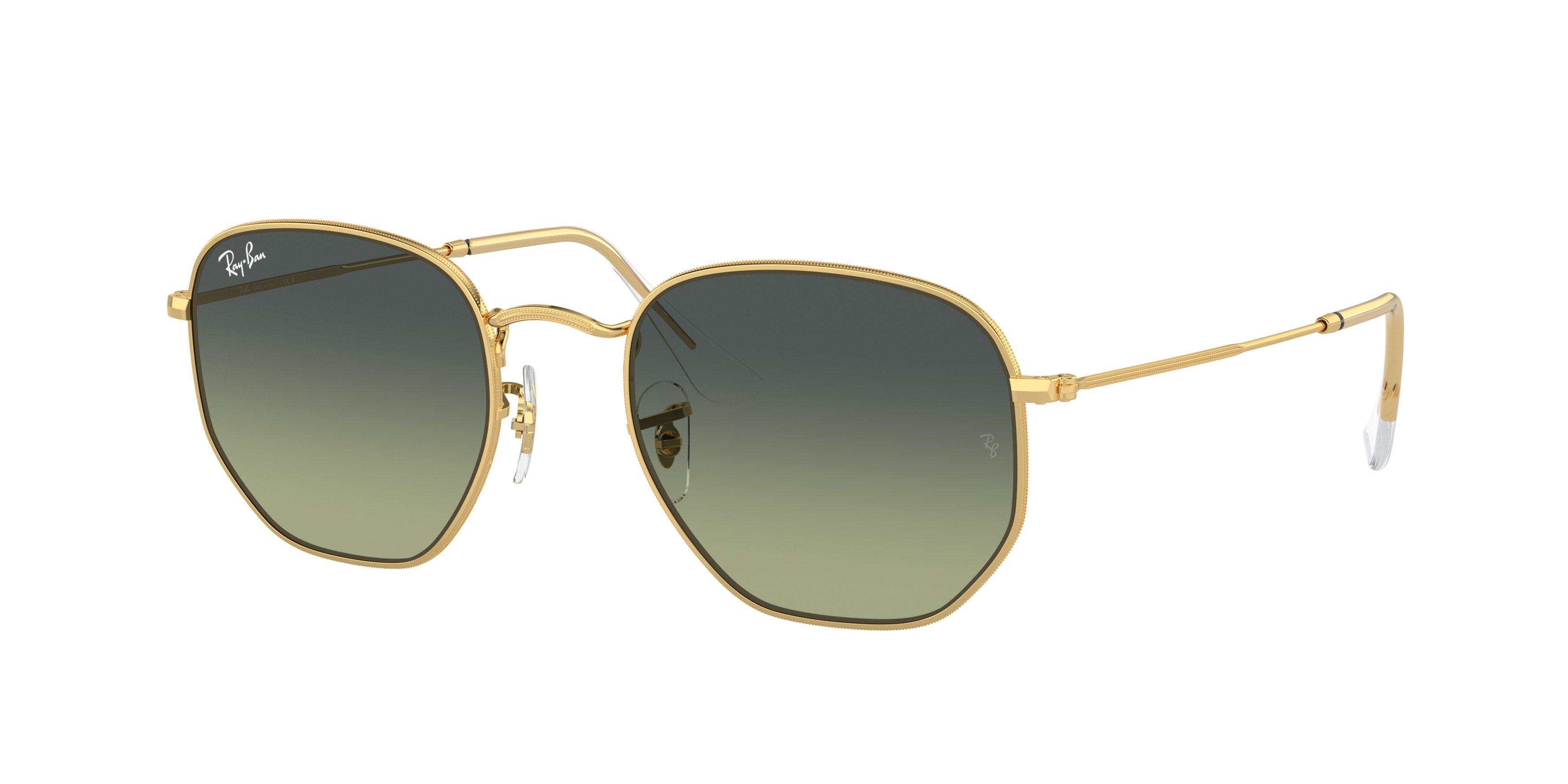 Ray-Ban Hexagonal Sunglasses - GOLD/GREEN Thumbnail View 1