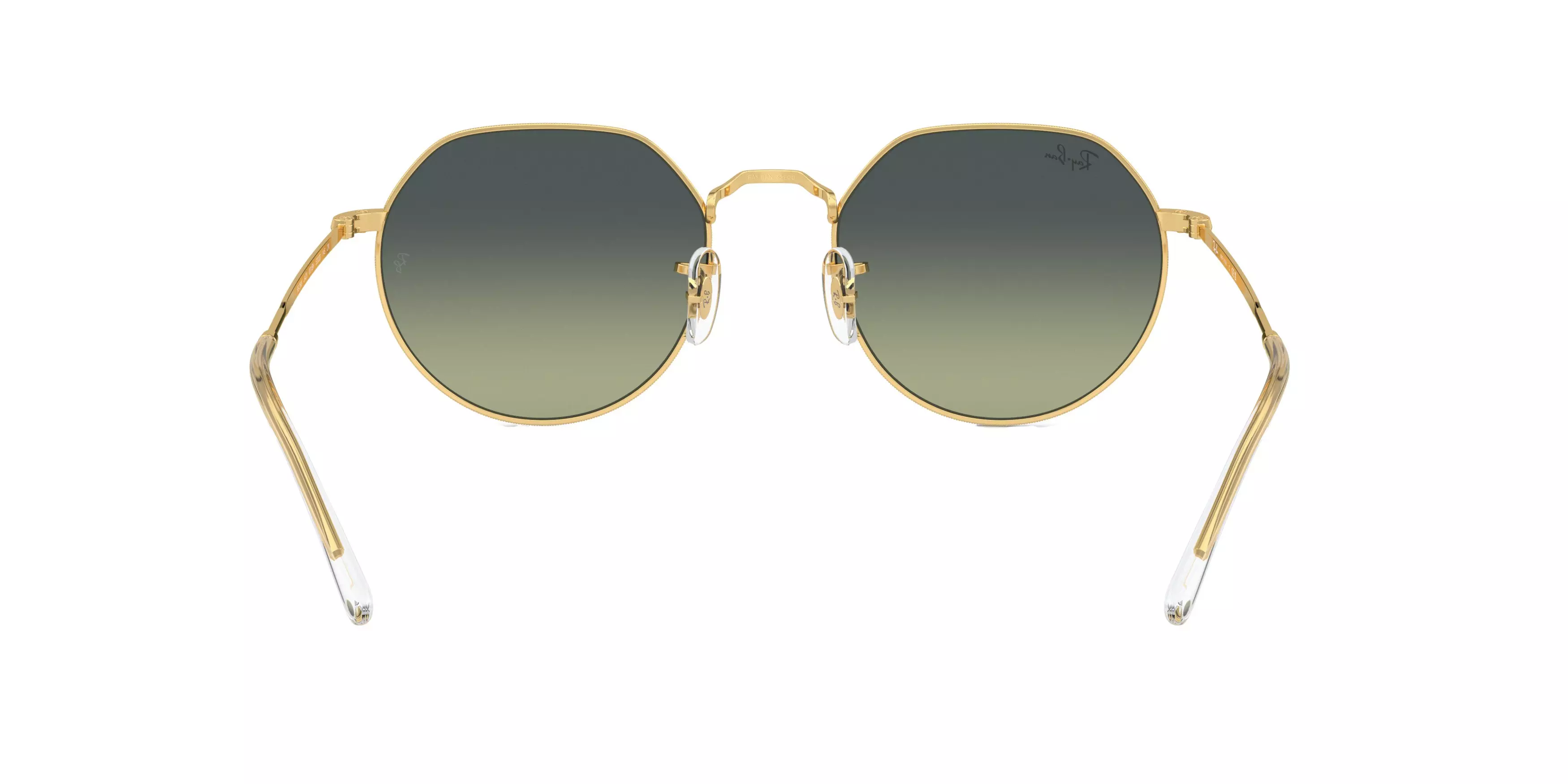 Ray-Ban Jack Sunglasses - Smoke Blue - GOLD/GREEN