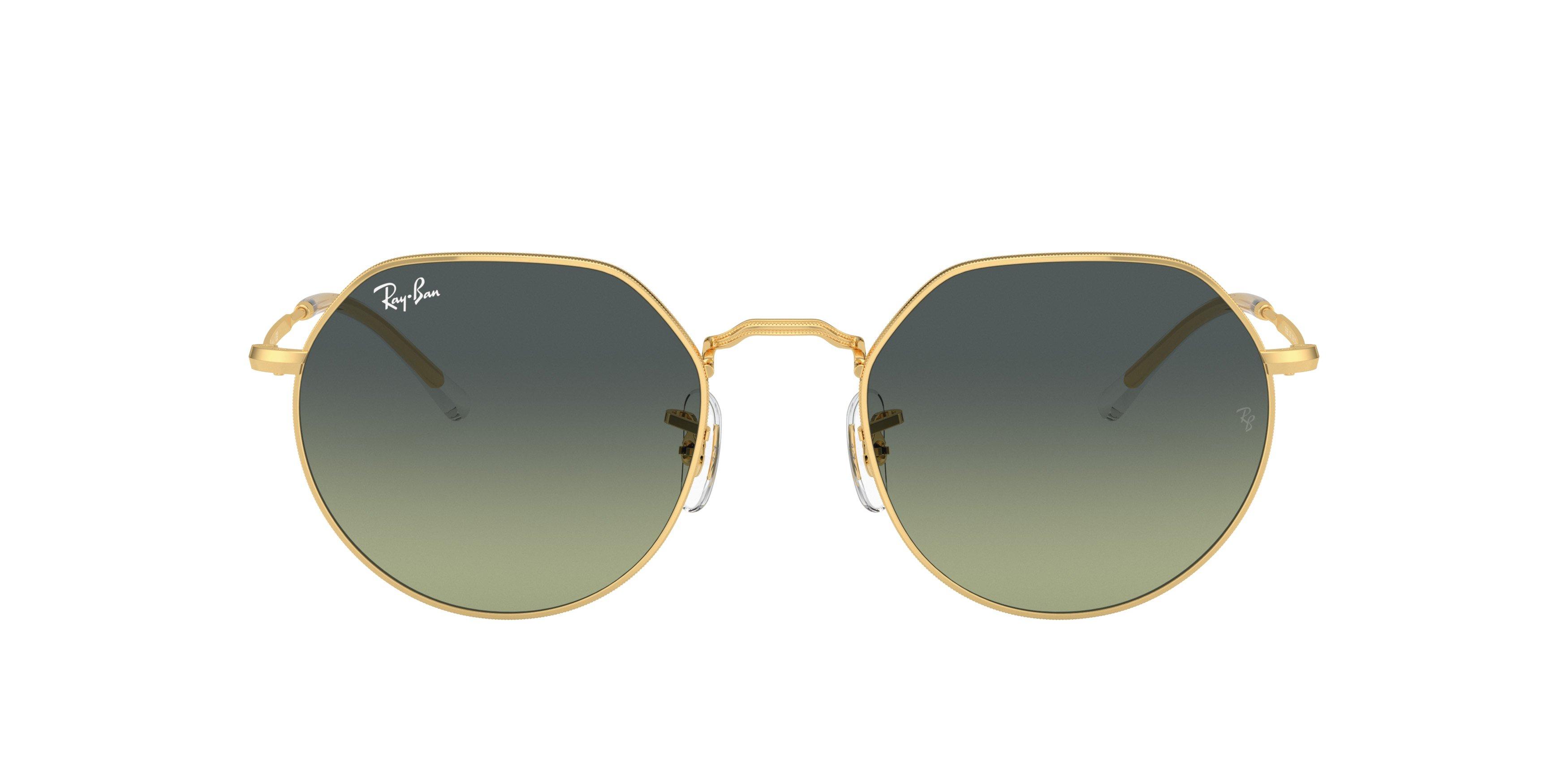Ray-Ban Jack Sunglasses - Smoke Blue - GOLD/GREEN Thumbnail View 3