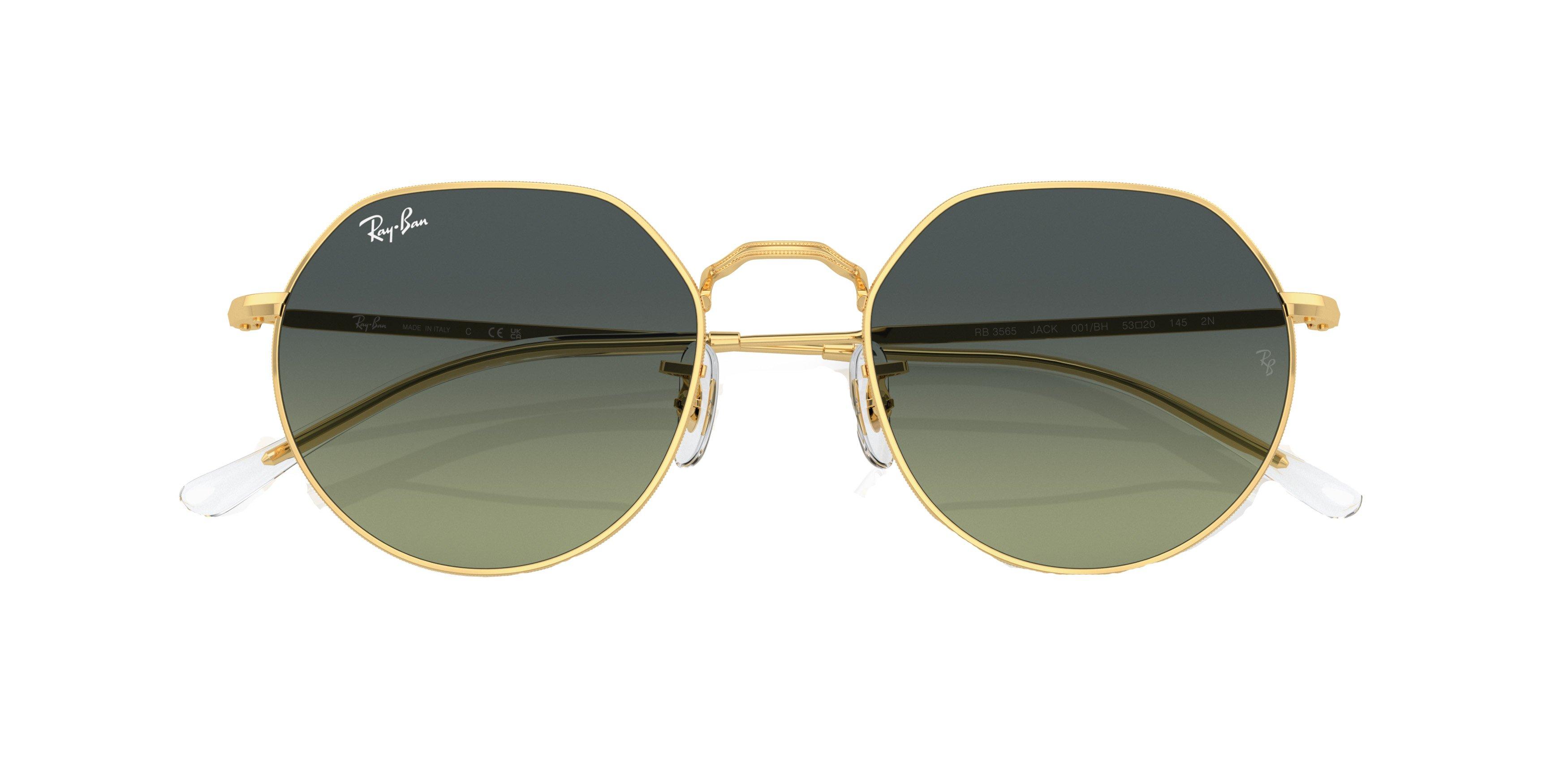 Ray-Ban Jack Sunglasses - GOLD/GREEN Thumbnail View 6