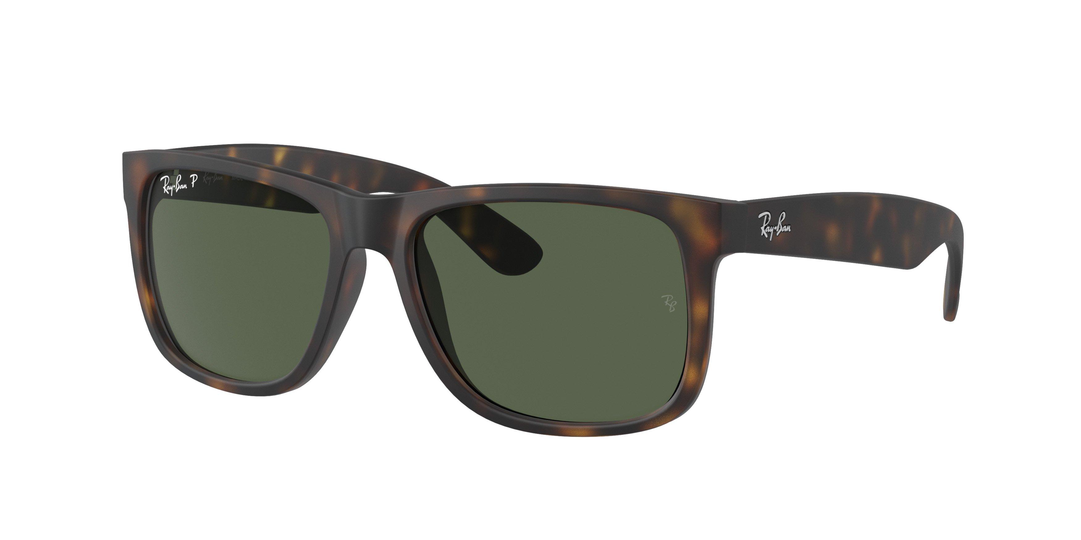 Ray-Ban Justin Sunglasses - BROWN/GREEN Thumbnail View 1