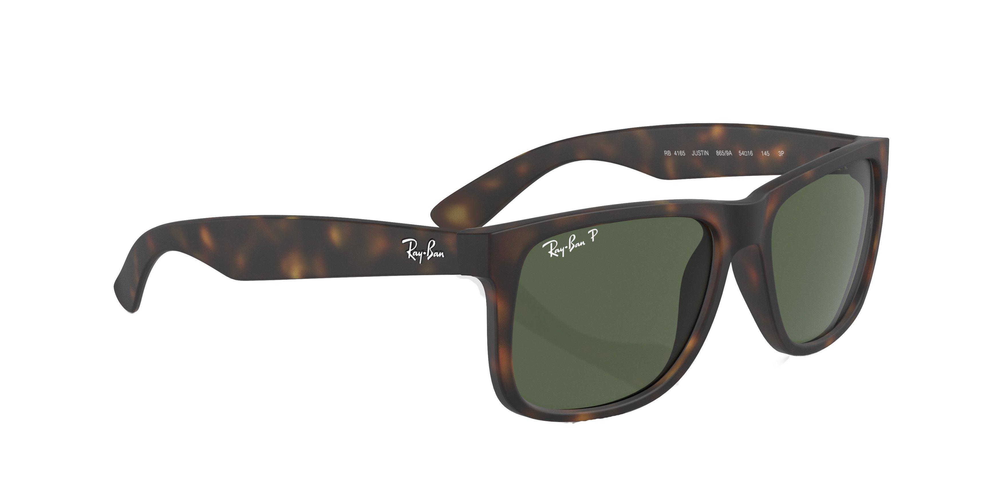 Ray-Ban Justin Sunglasses - BROWN/GREEN Thumbnail View 4