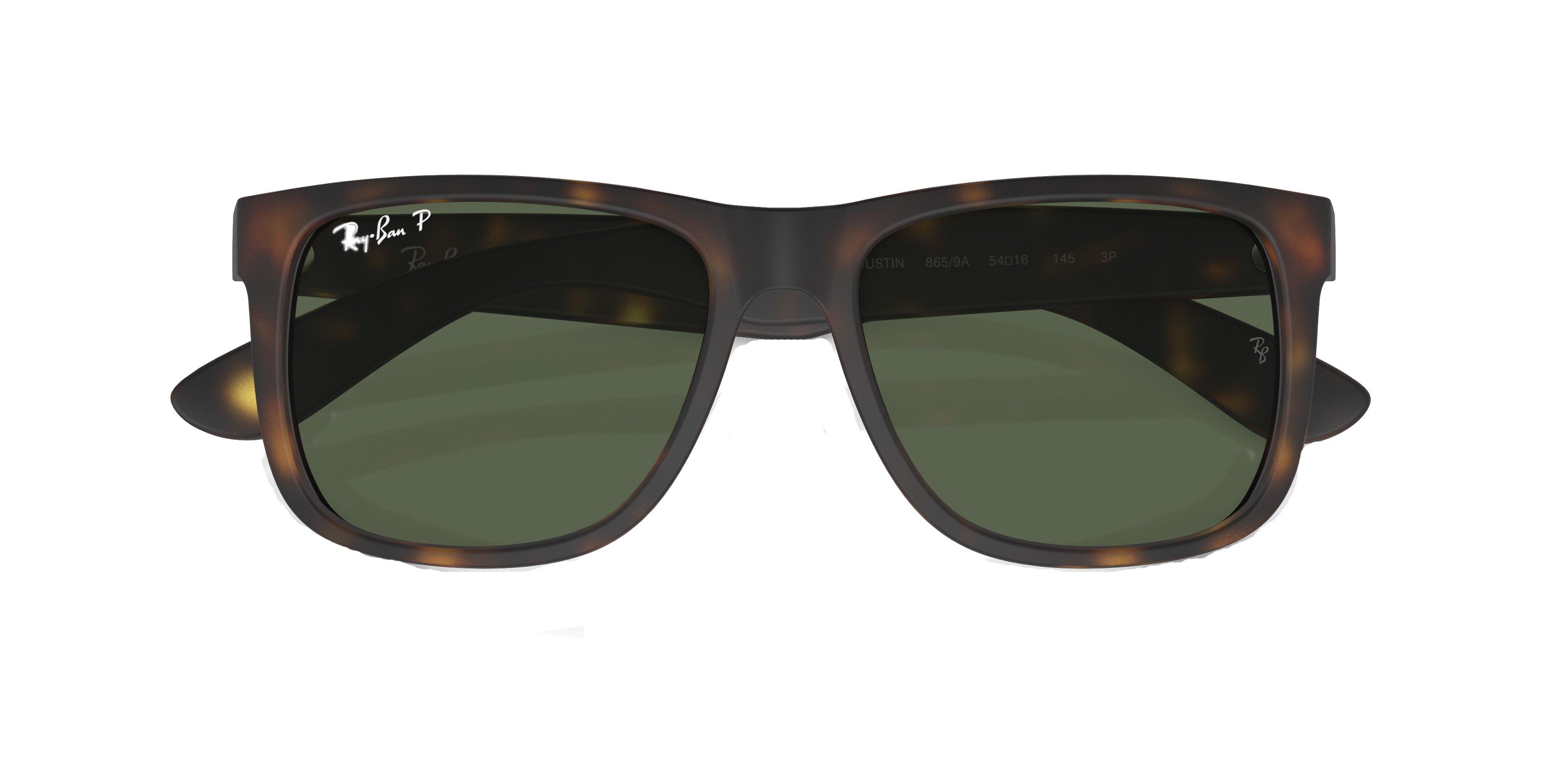 Ray-Ban Justin Sunglasses - BROWN/GREEN Thumbnail View 6