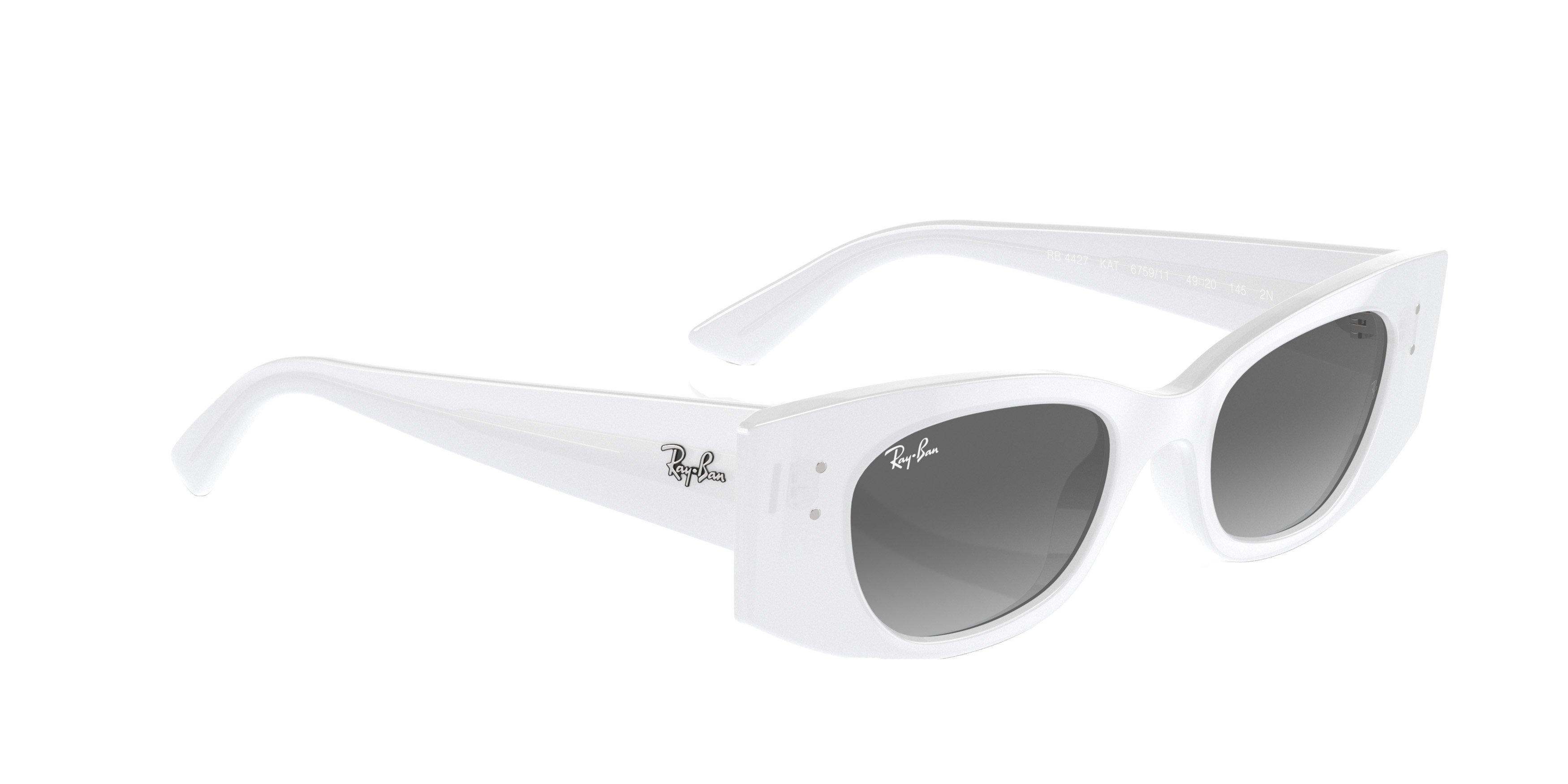 Ray-Ban Kat Sunglasses - WHITE/GREY Thumbnail View 4