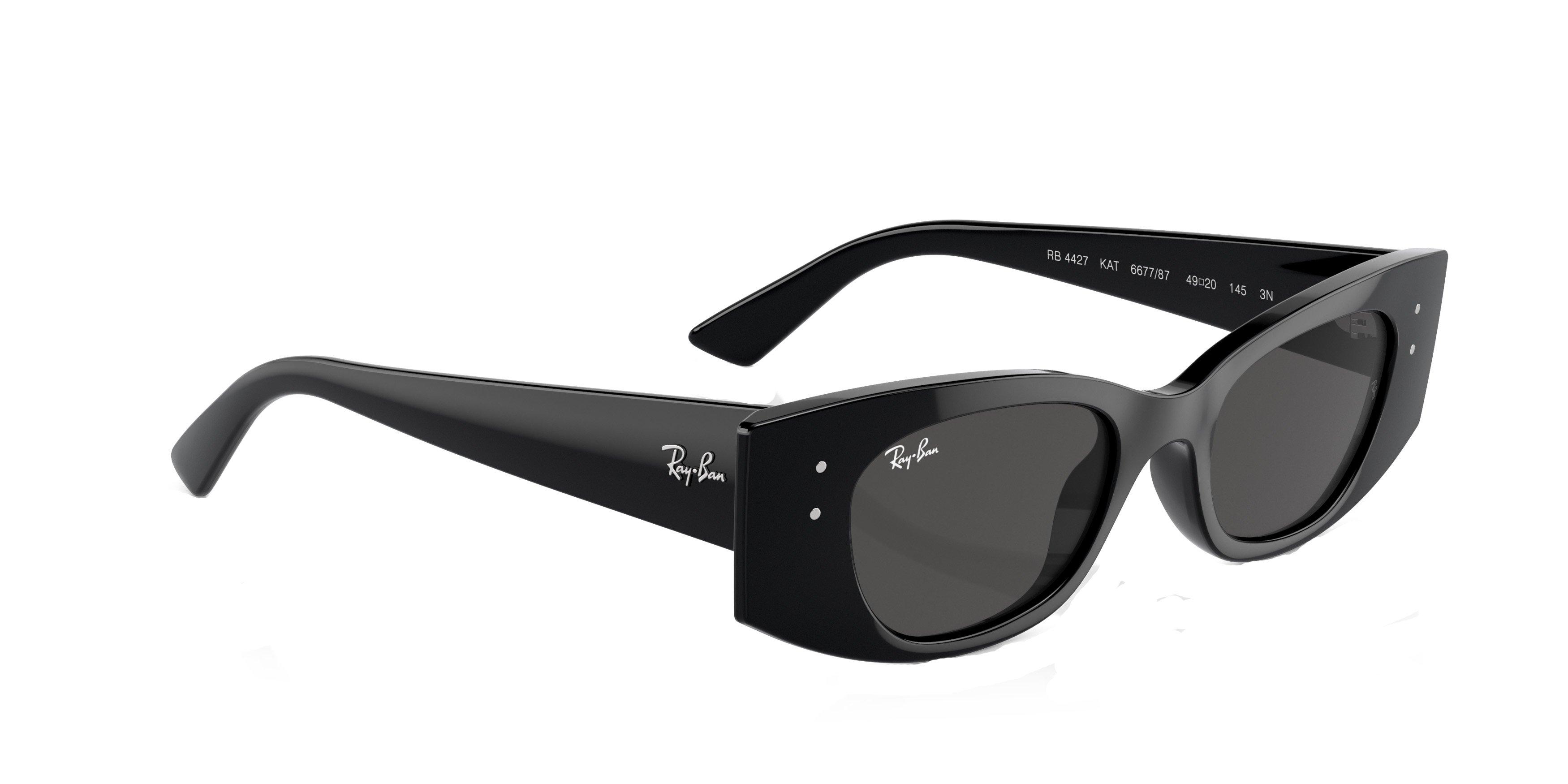 Ray-Ban Kat Sunglasses - BLACK/GREY Thumbnail View 4