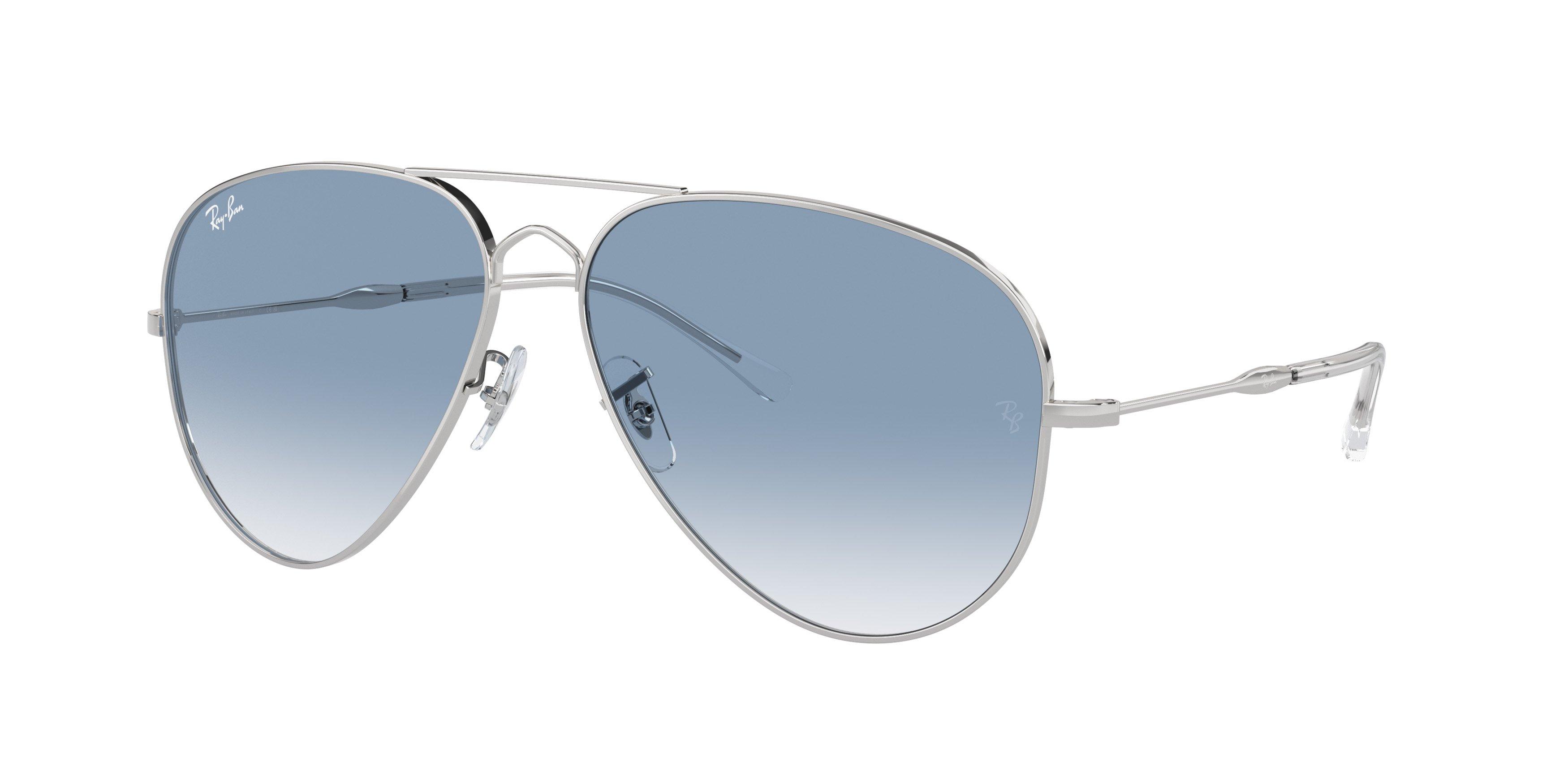 Ray-Ban Old Aviator Polarized Gradient Sunglasses - SILVER/BLUE Thumbnail View 1